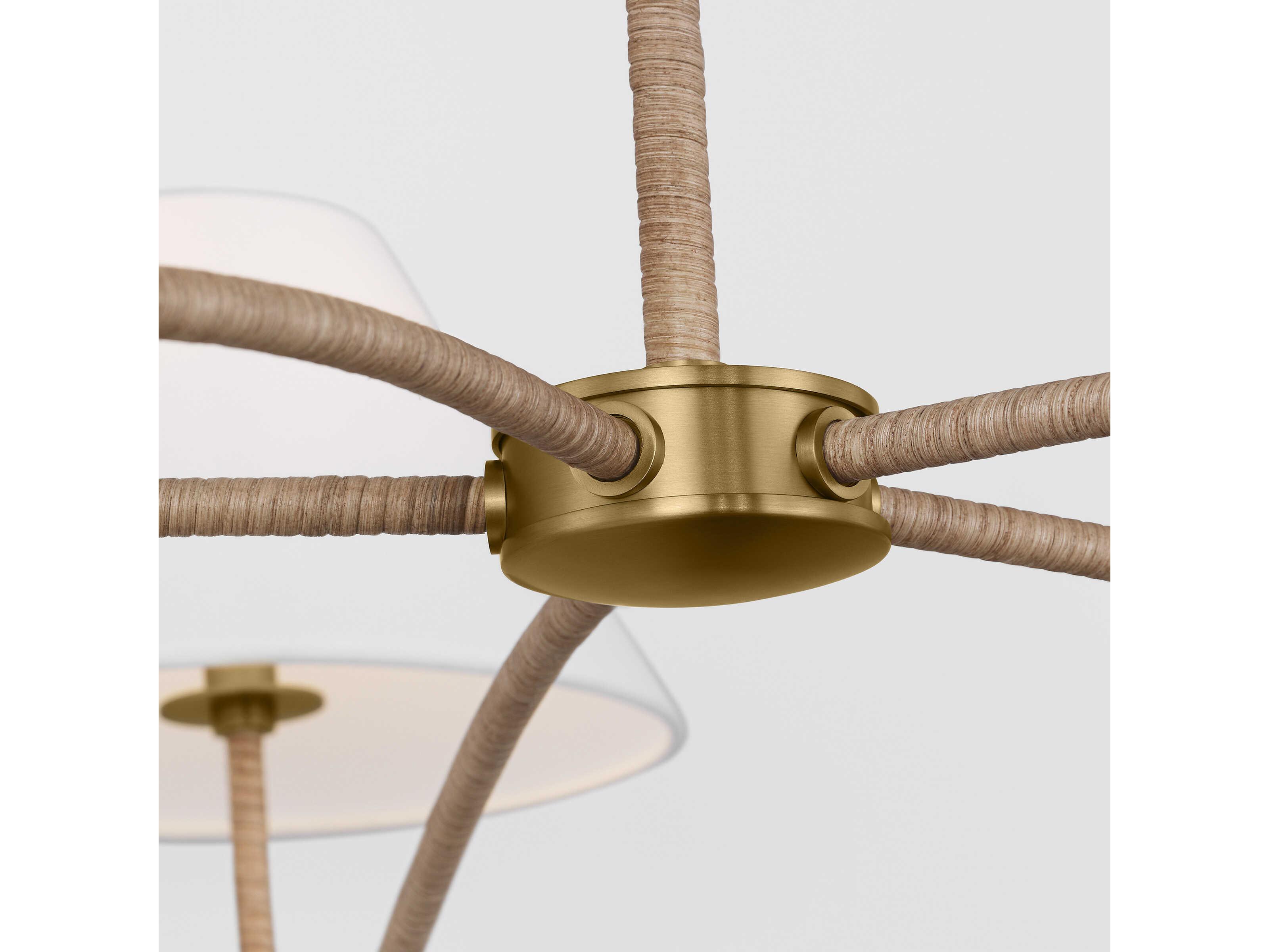 Visual Comfort Studio Laguna 5-Light Burnished Brass Empire Chandelier