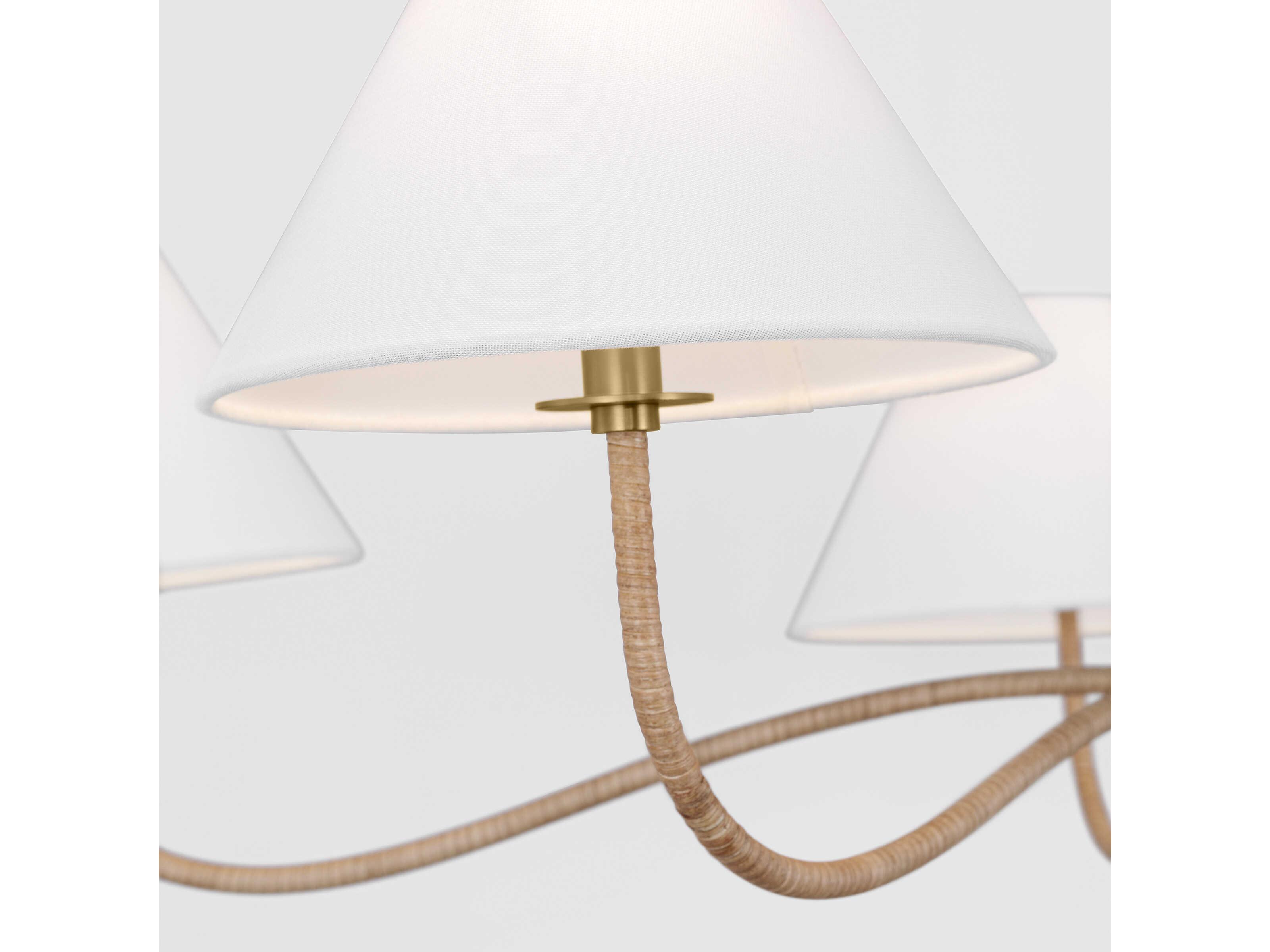 Visual Comfort Studio Laguna 5-Light Burnished Brass Empire Chandelier