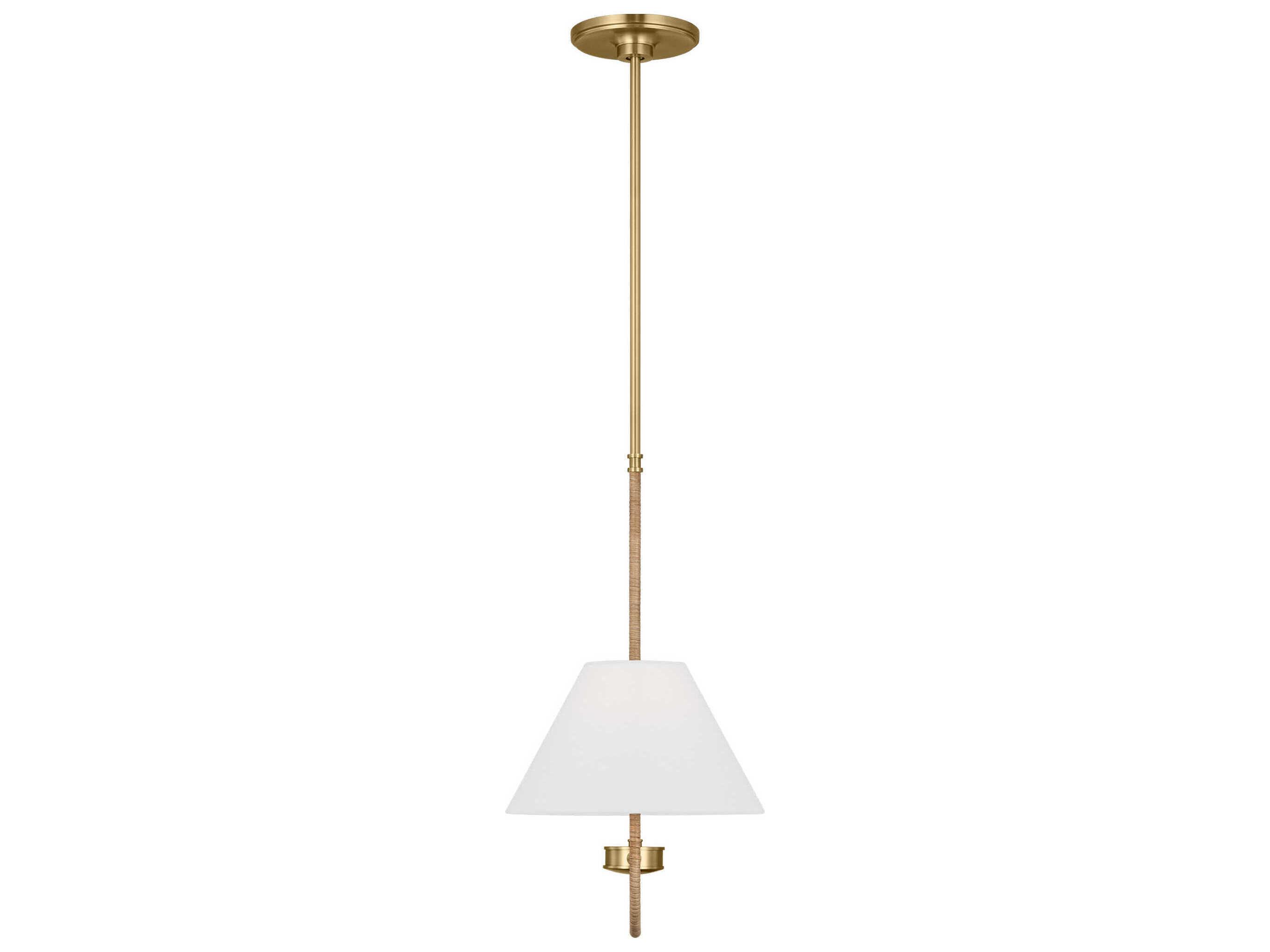 Visual Comfort Studio Laguna 2-Light Burnished Brass Empire Linear Island Pendant