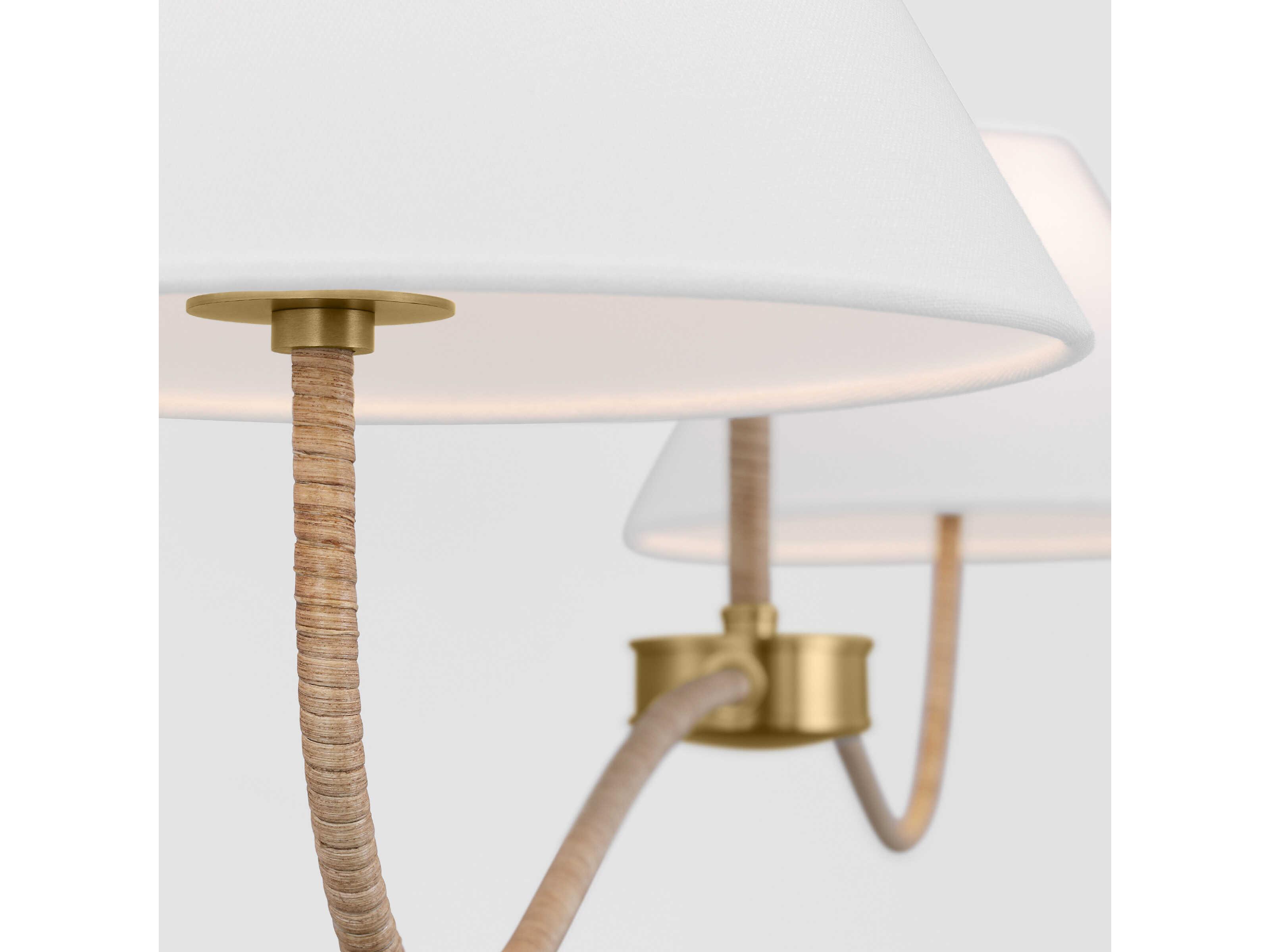 Visual Comfort Studio Laguna 2-Light Burnished Brass Empire Linear Island Pendant