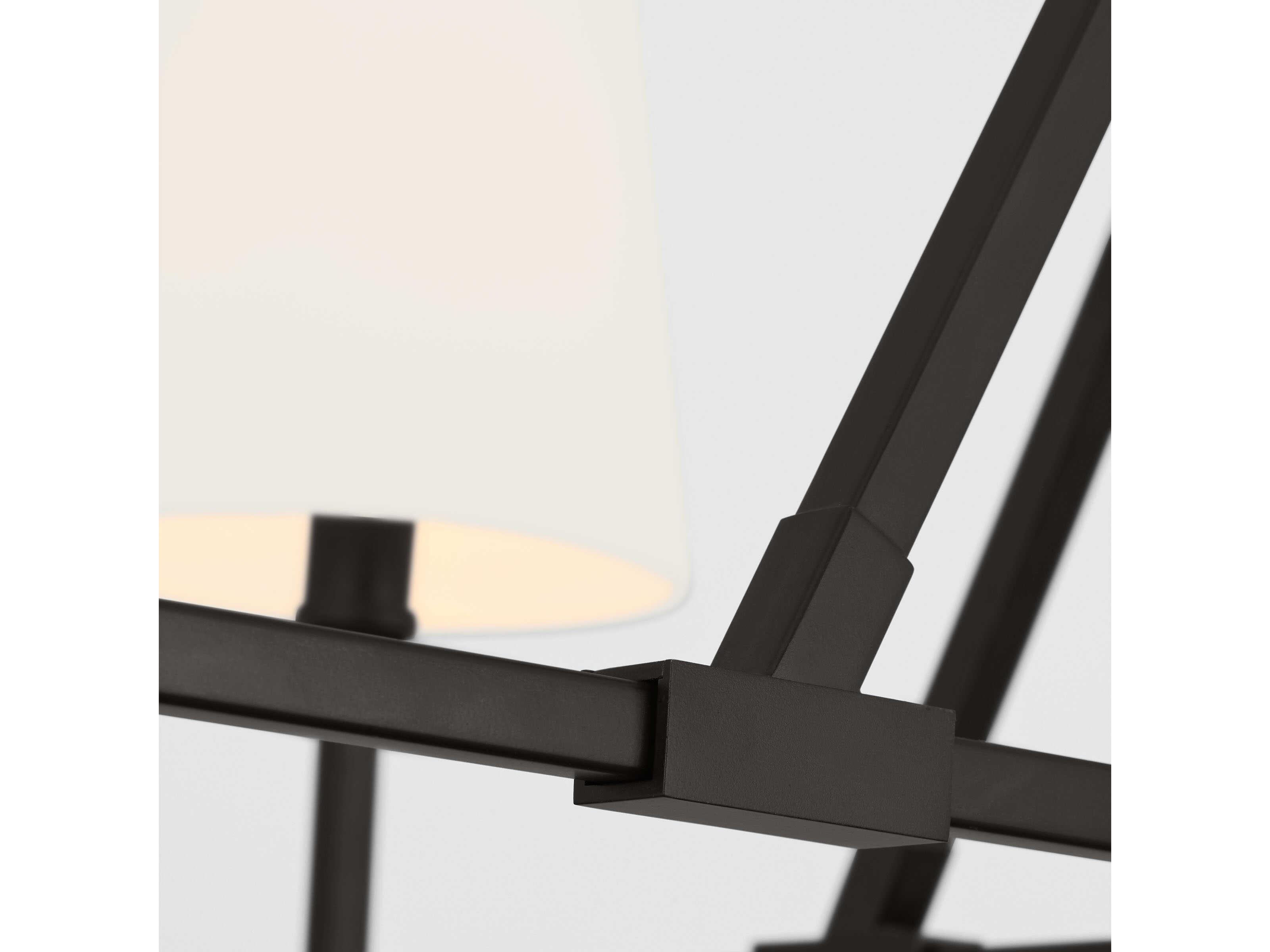 Visual Comfort Studio Perth 4-Light Aged Iron Black Chandelier