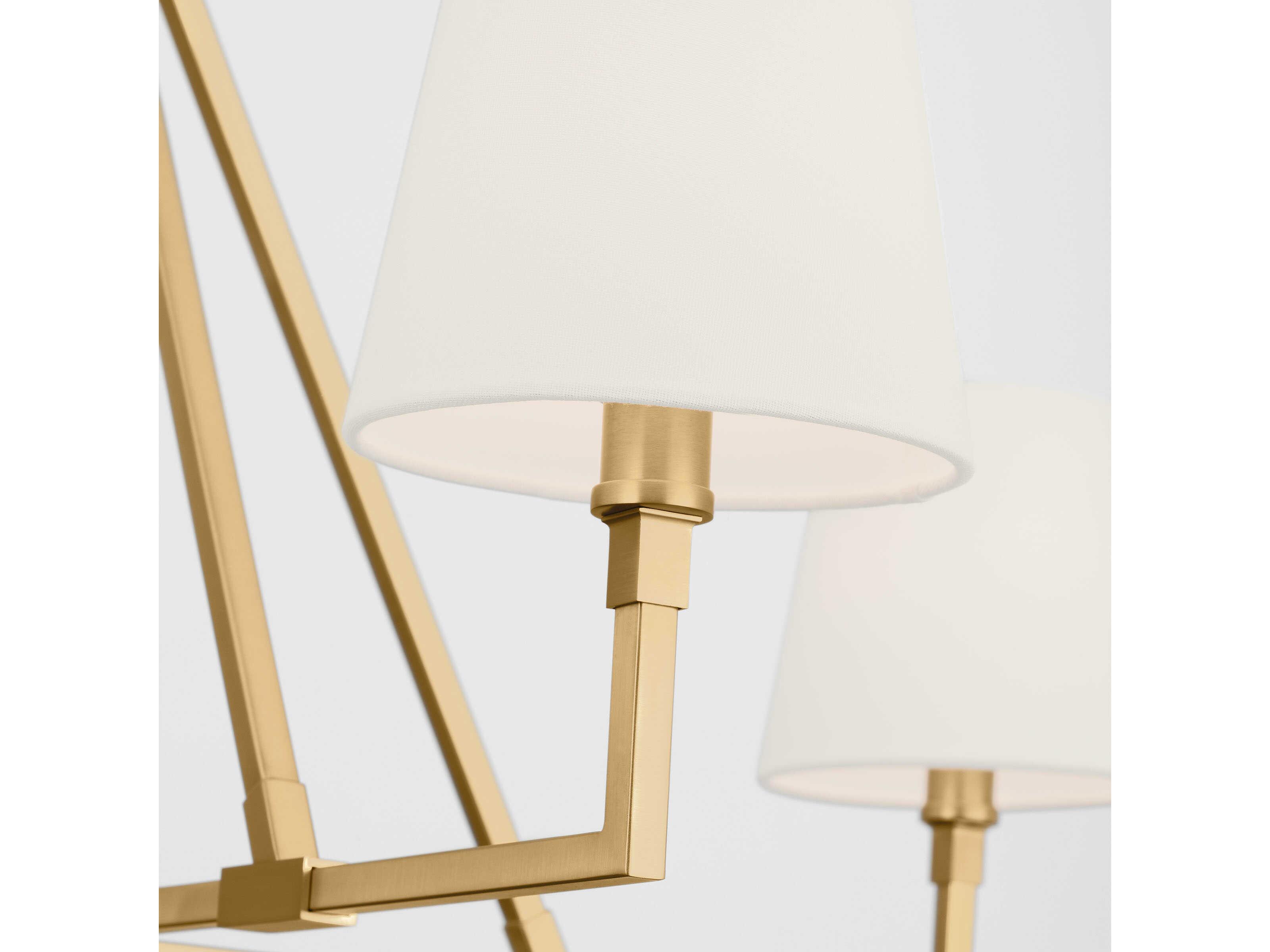 Visual Comfort Studio Perth 4-Light Burnished Brass Chandelier