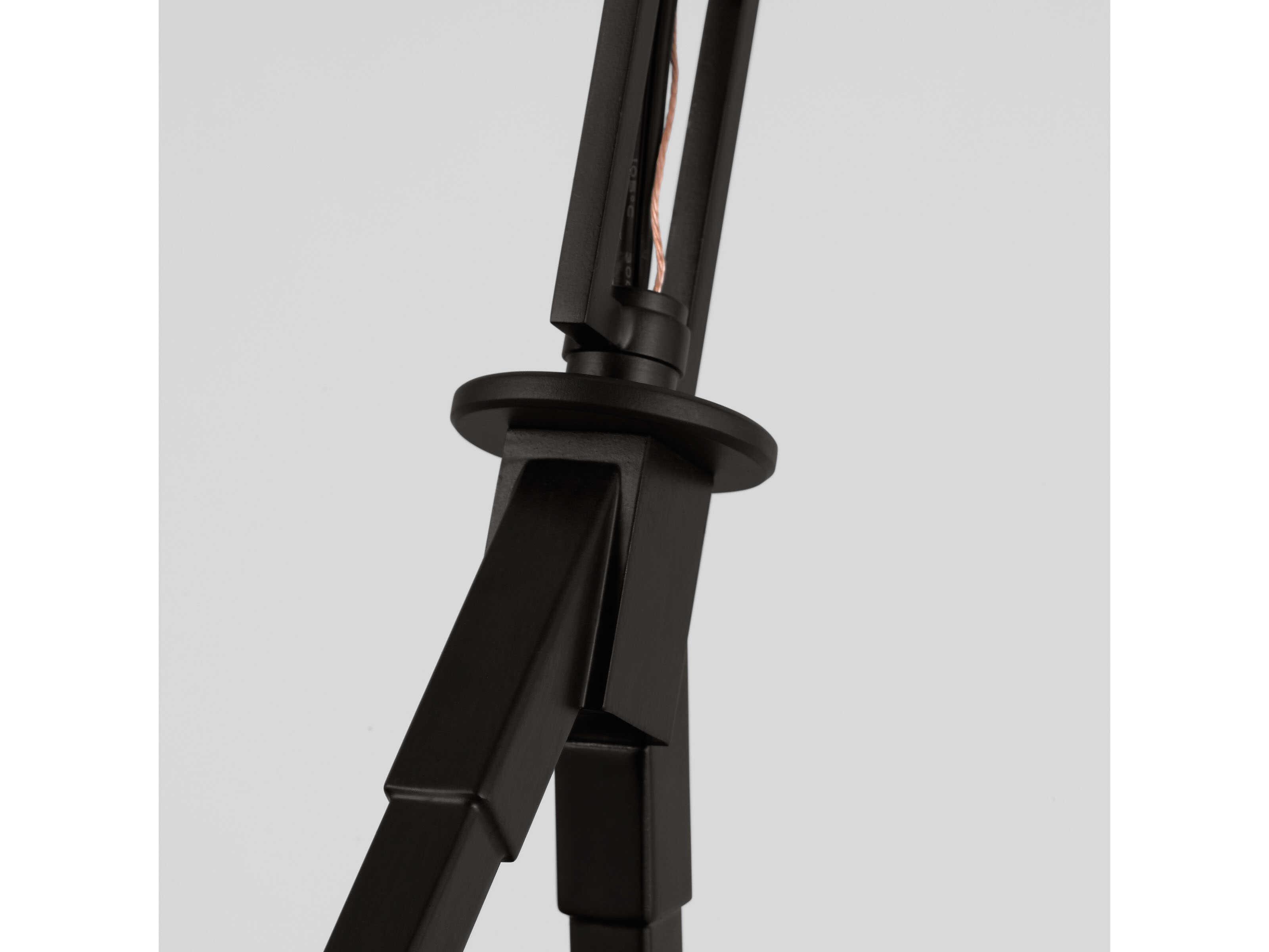 Visual Comfort Studio Perth 2-Light Aged Iron Black Linear Island Pendant