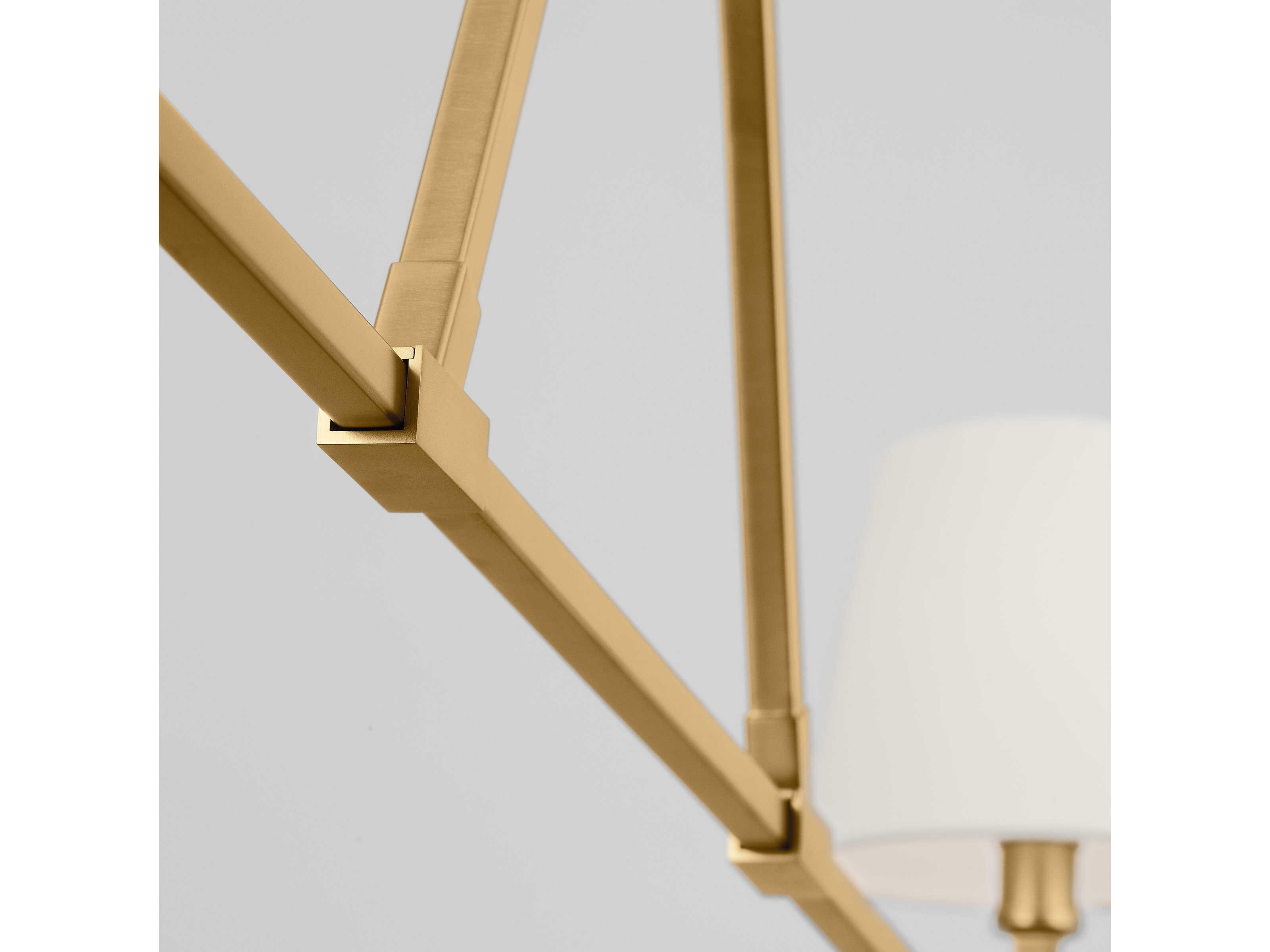 Visual Comfort Studio Perth 2-Light Burnished Brass Linear Island Pendant