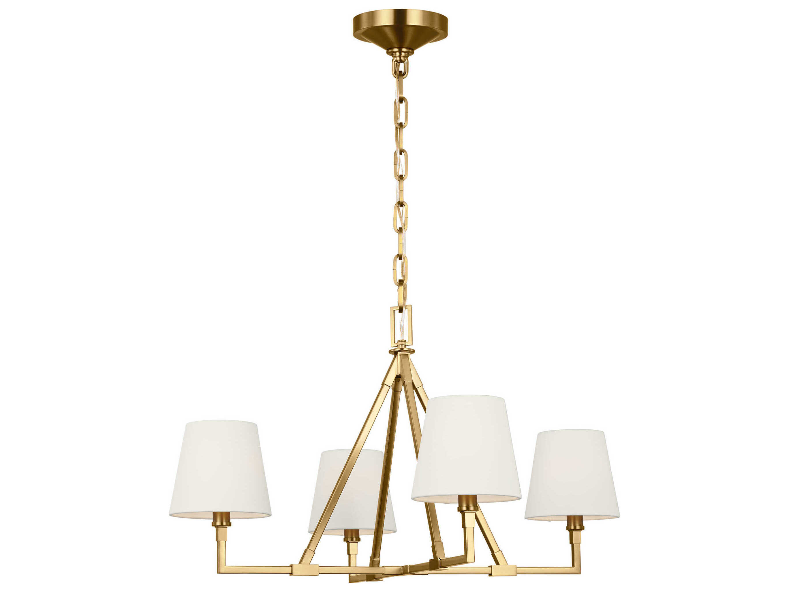 Visual Comfort Studio Perth 4-Light Burnished Brass Chandelier