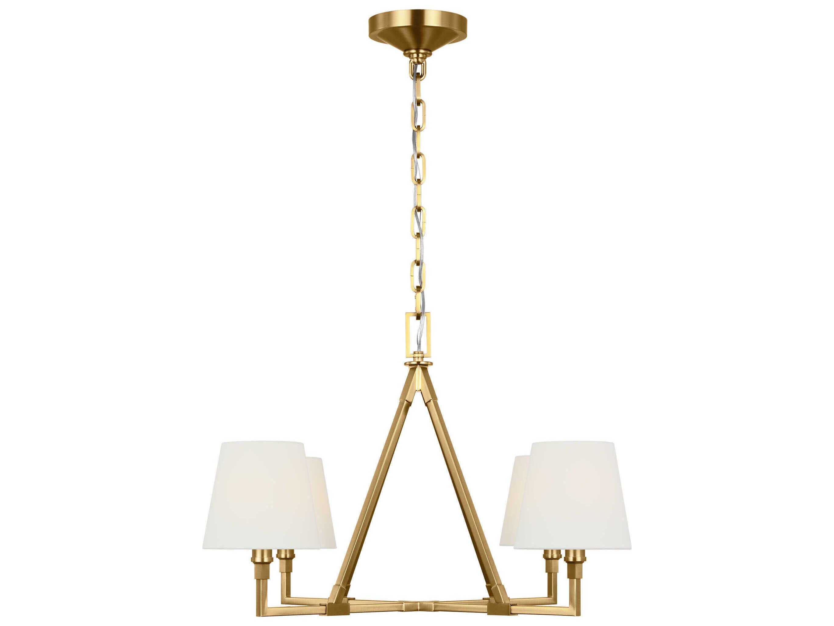 Visual Comfort Studio Perth 4-Light Burnished Brass Chandelier