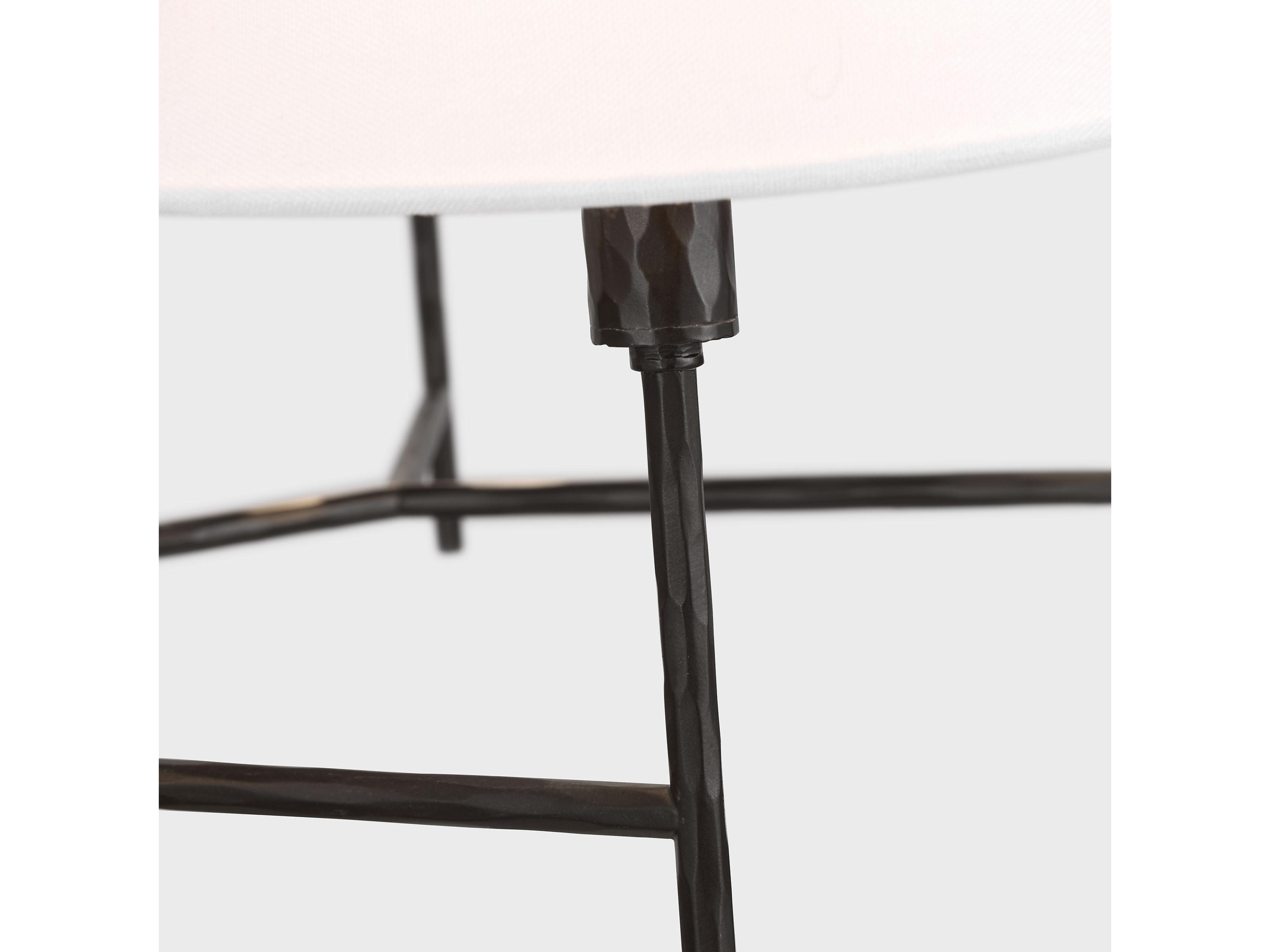 Visual Comfort Studio Ridgewood 6-Light Aged Iron Black Candelabra Chandelier