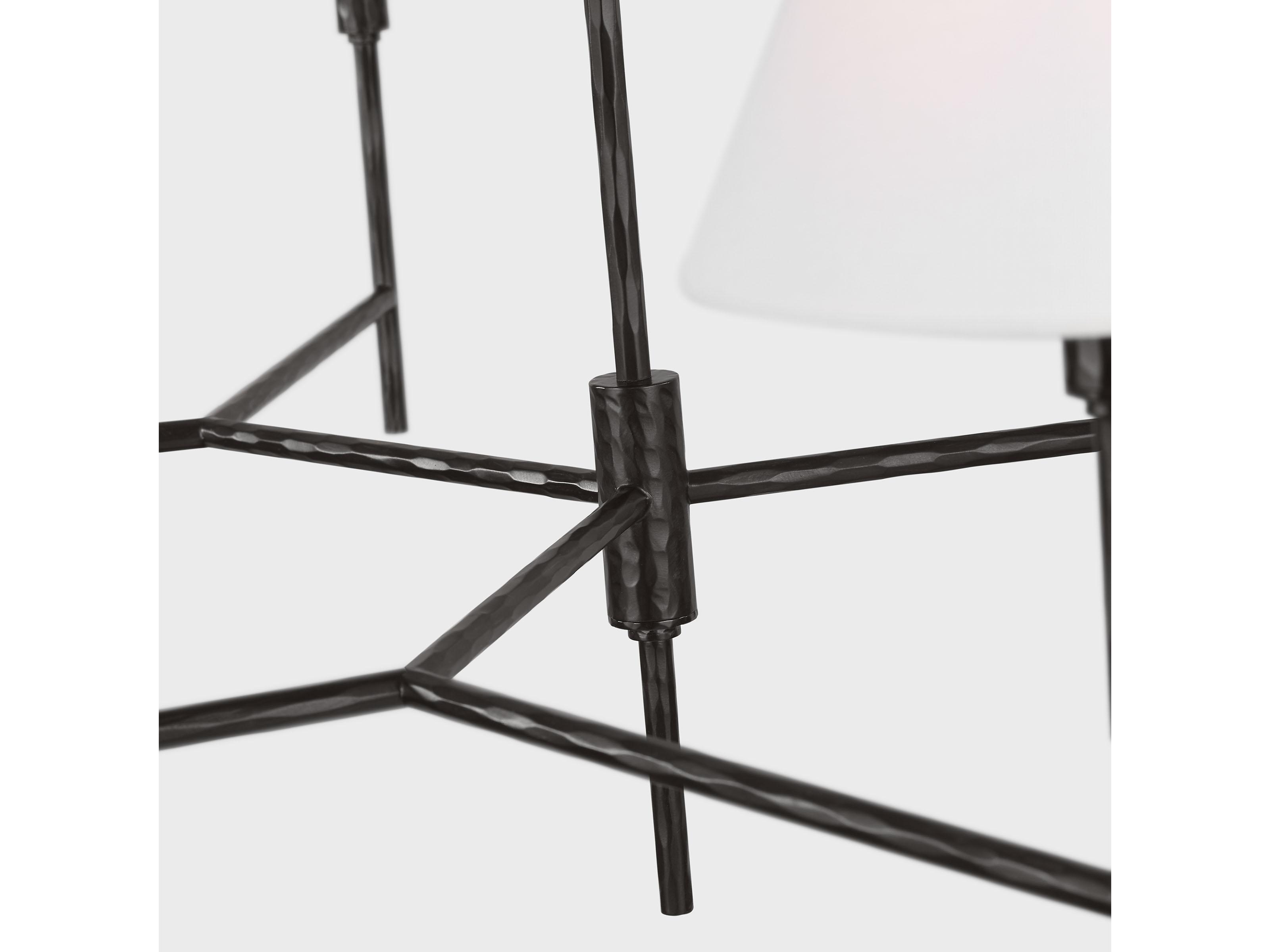 Visual Comfort Studio Ridgewood 6-Light Aged Iron Black Candelabra Chandelier
