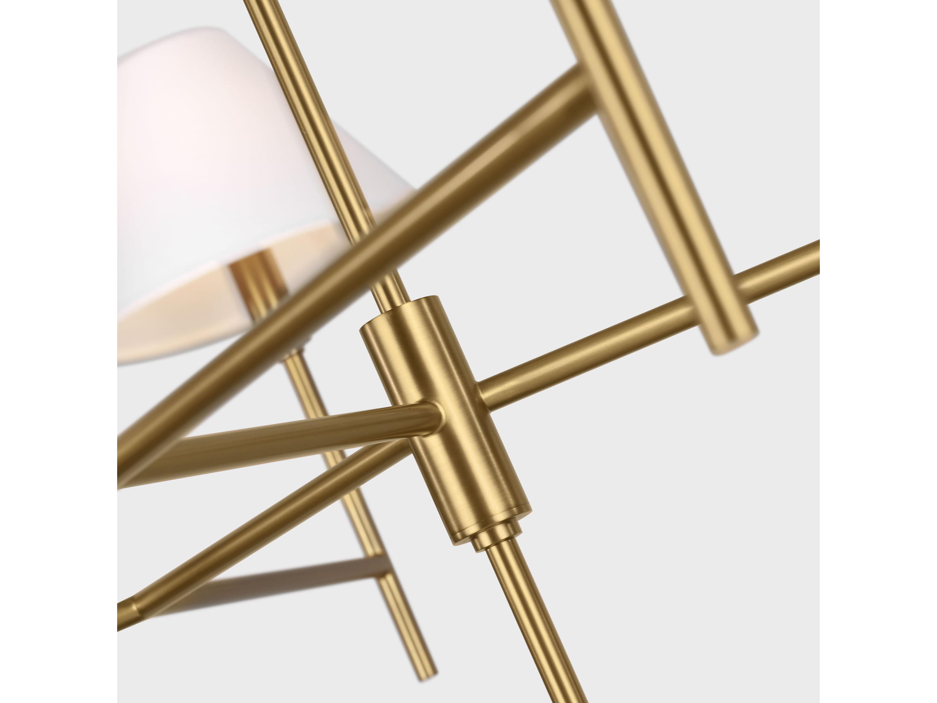 Visual Comfort Studio Ridgewood 6-Light Burnished Brass Candelabra Chandelier