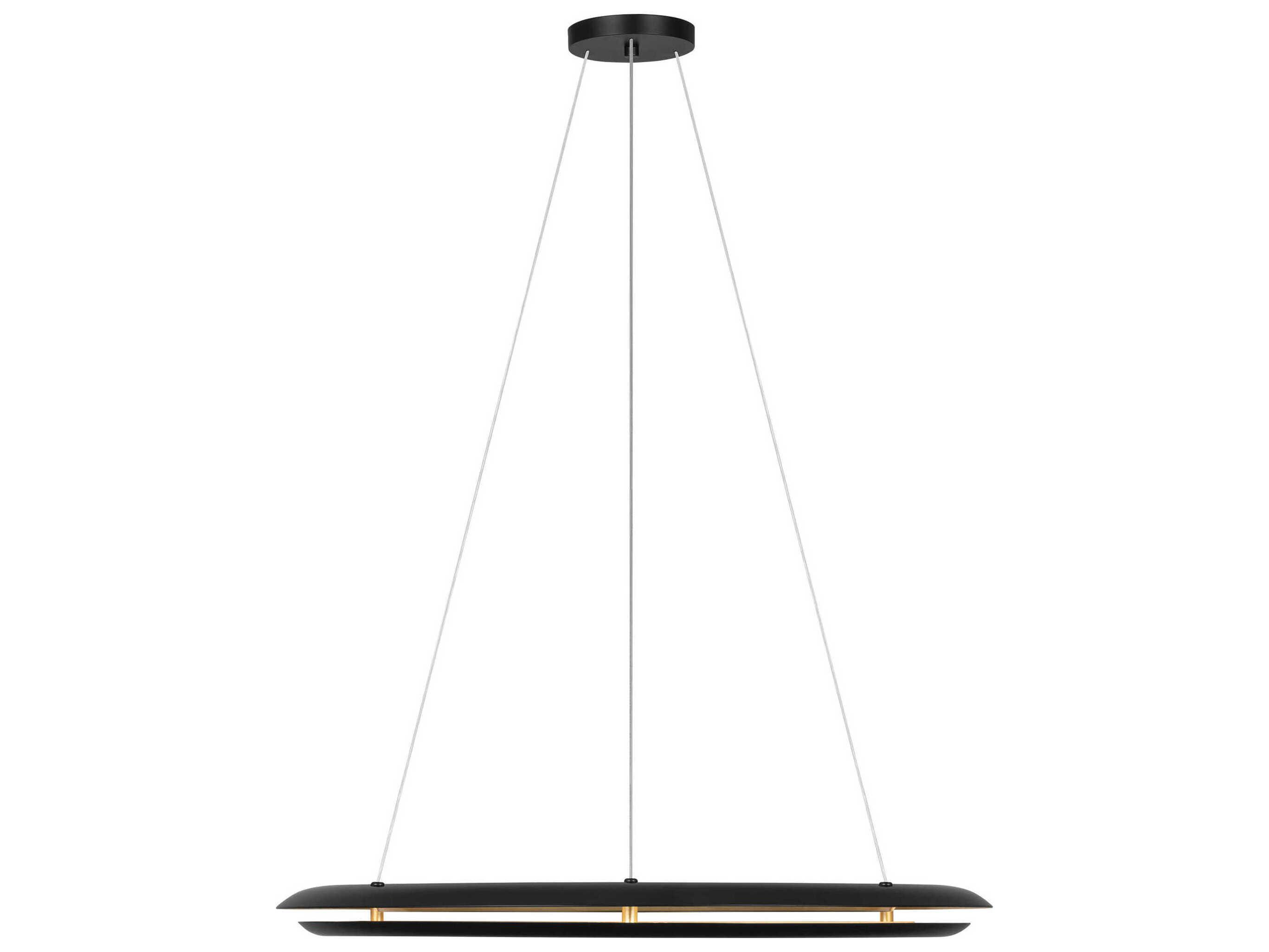 Visual Comfort Studio Cielo 1-Light Midnight Black Round Pendant