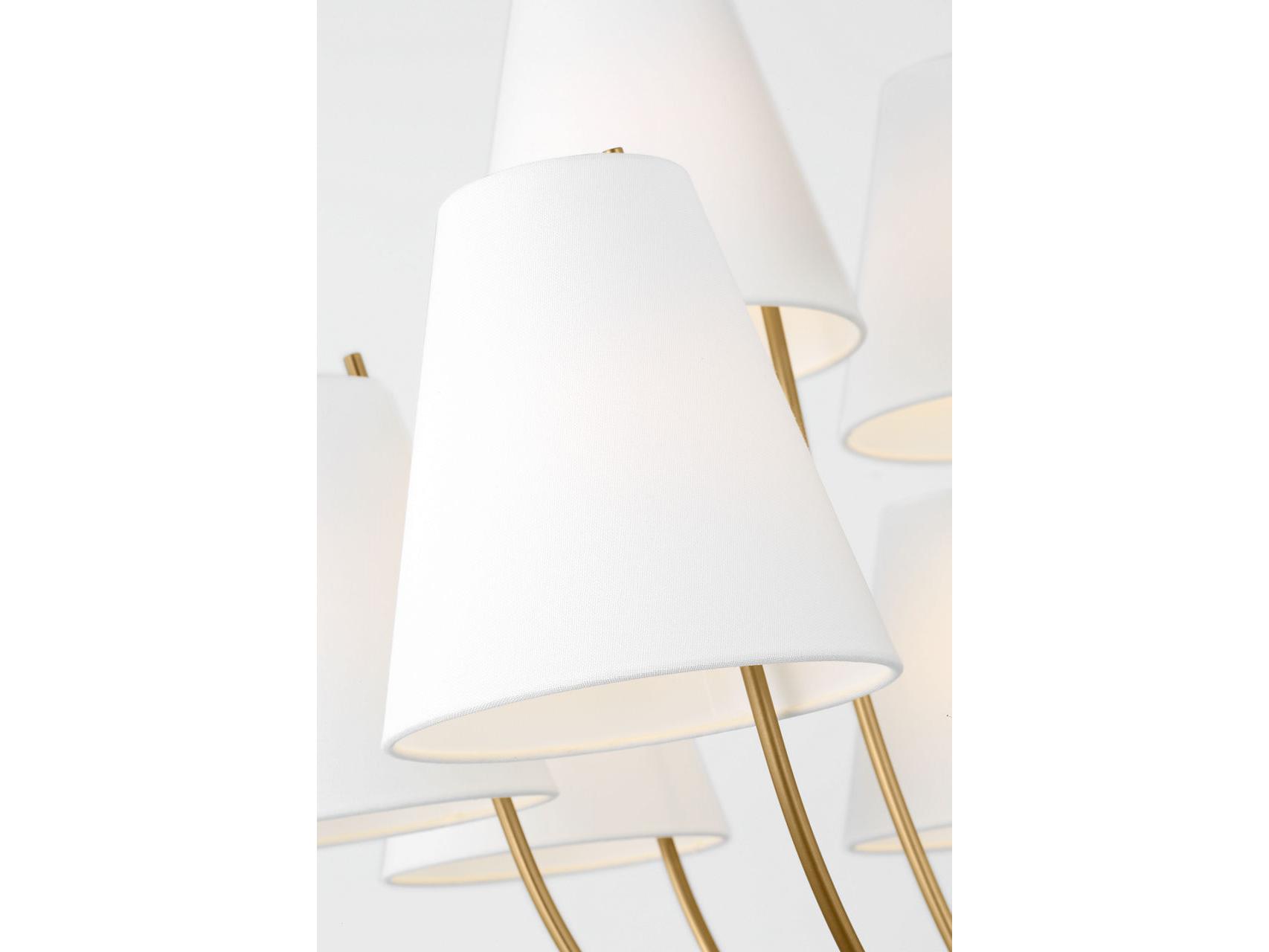 Visual Comfort Studio Marina 12-Light Burnished Brass Empire Chandelier