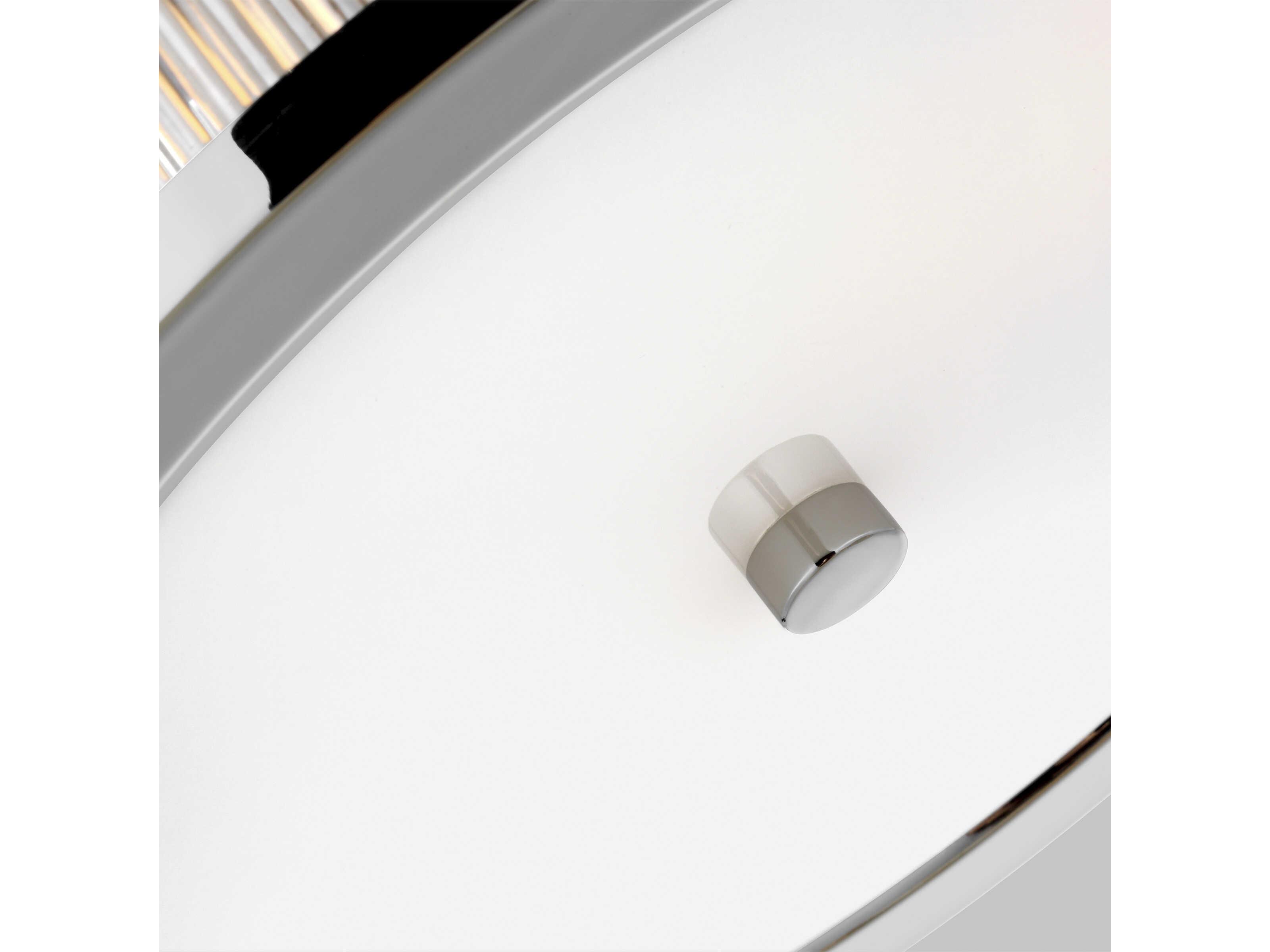 Visual Comfort Studio Geneva 2-Light Polished Nickel Drum Flush Mount