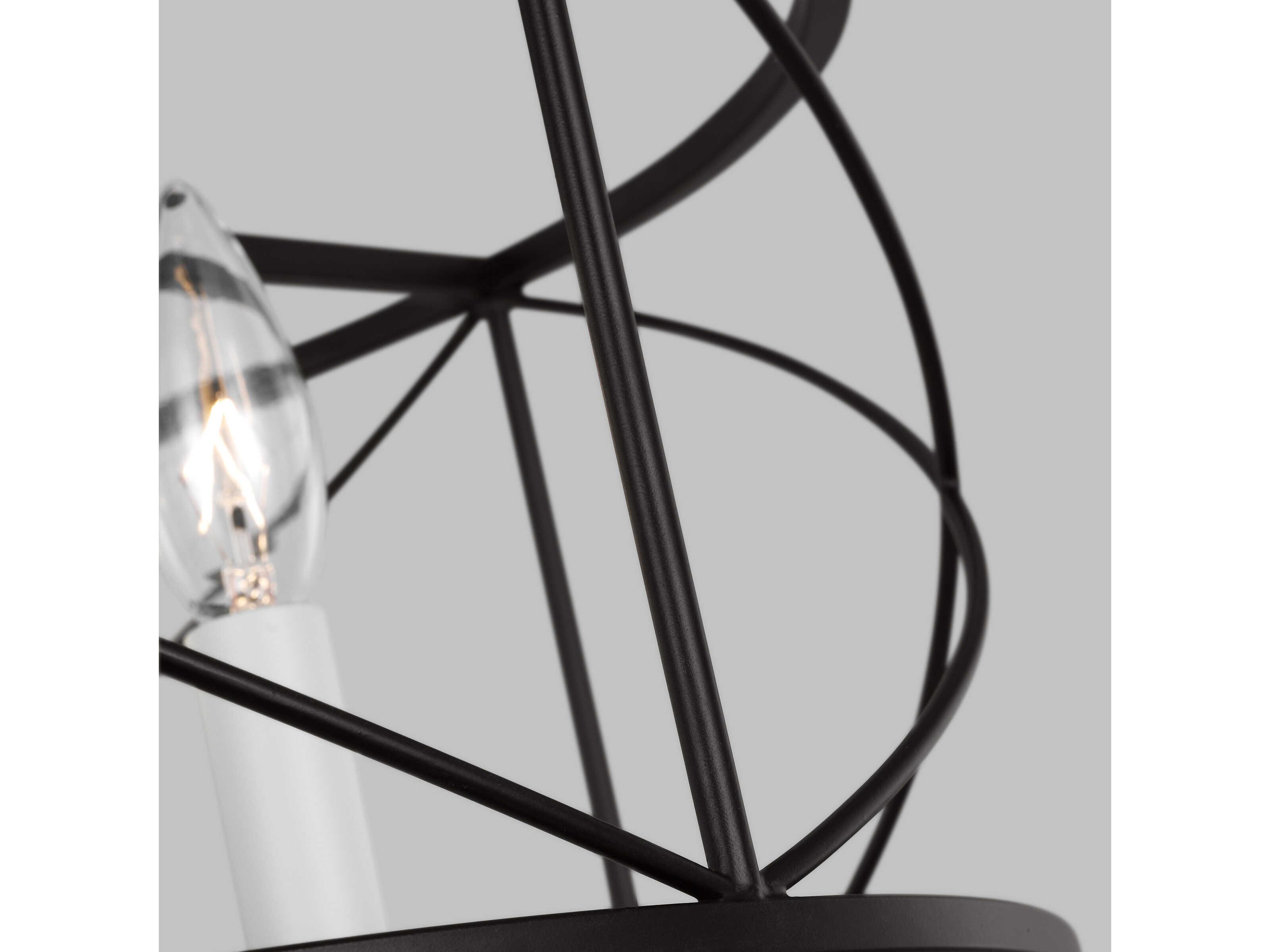 Visual Comfort Studio Beatrix 4-Light Aged Iron Black Semi Flush Mount
