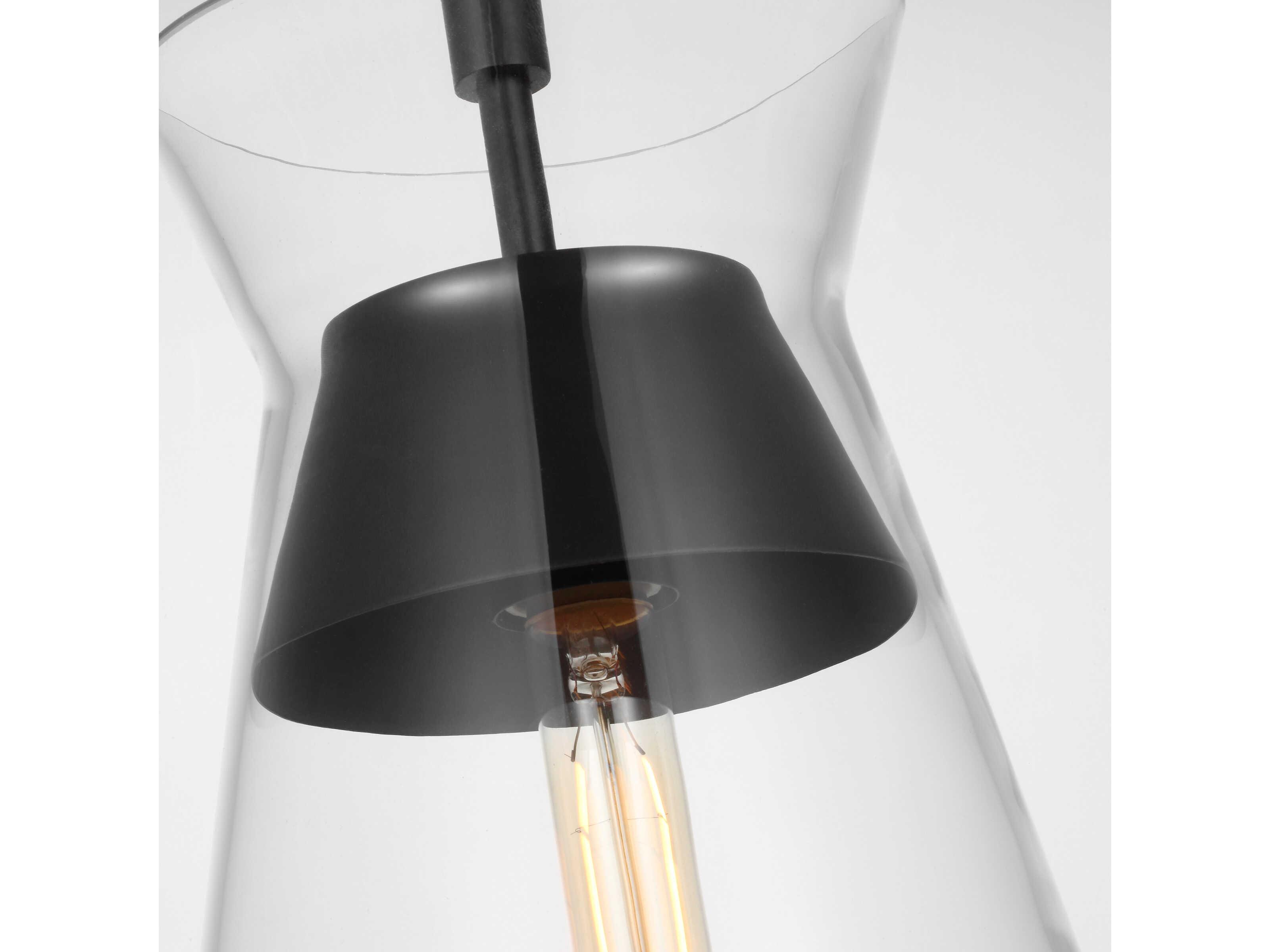 Visual Comfort Studio Atlantic 1-Light Aged Iron Black Mini Pendant