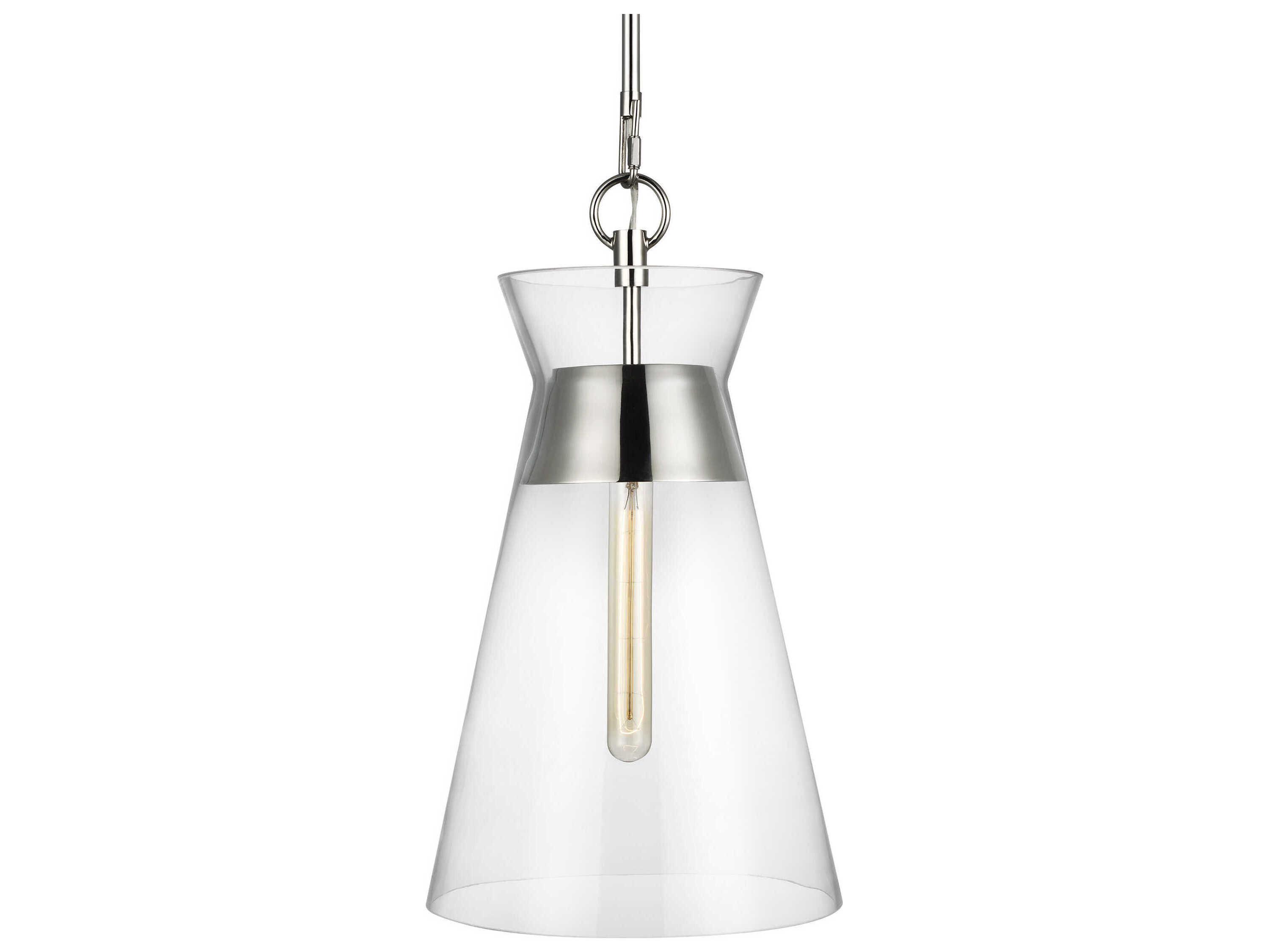 Visual Comfort Studio Atlantic 1-Light Polished Nickel Mini Pendant