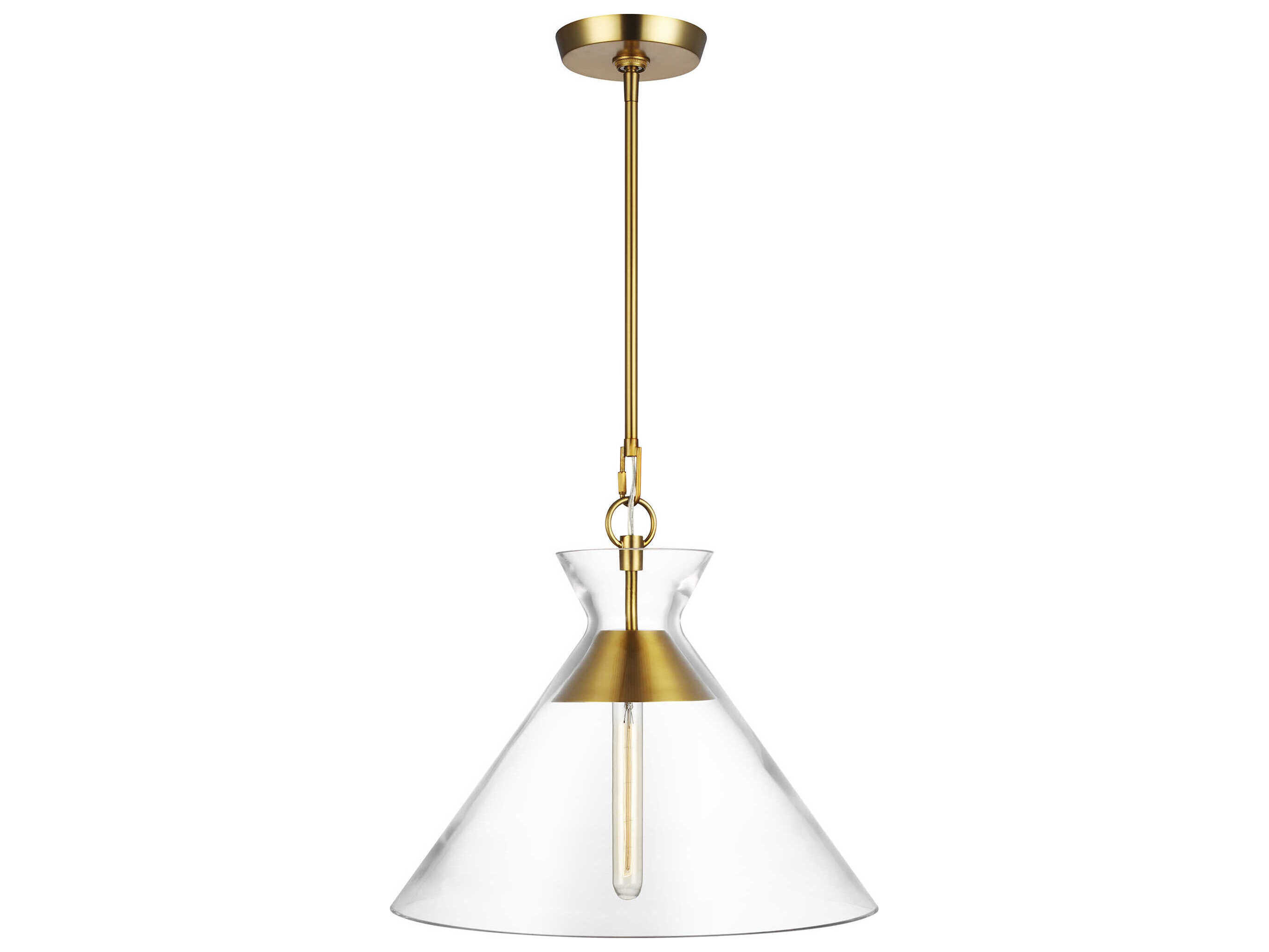 Visual Comfort Studio Atlantic 1-Light Burnished Brass Pendant
