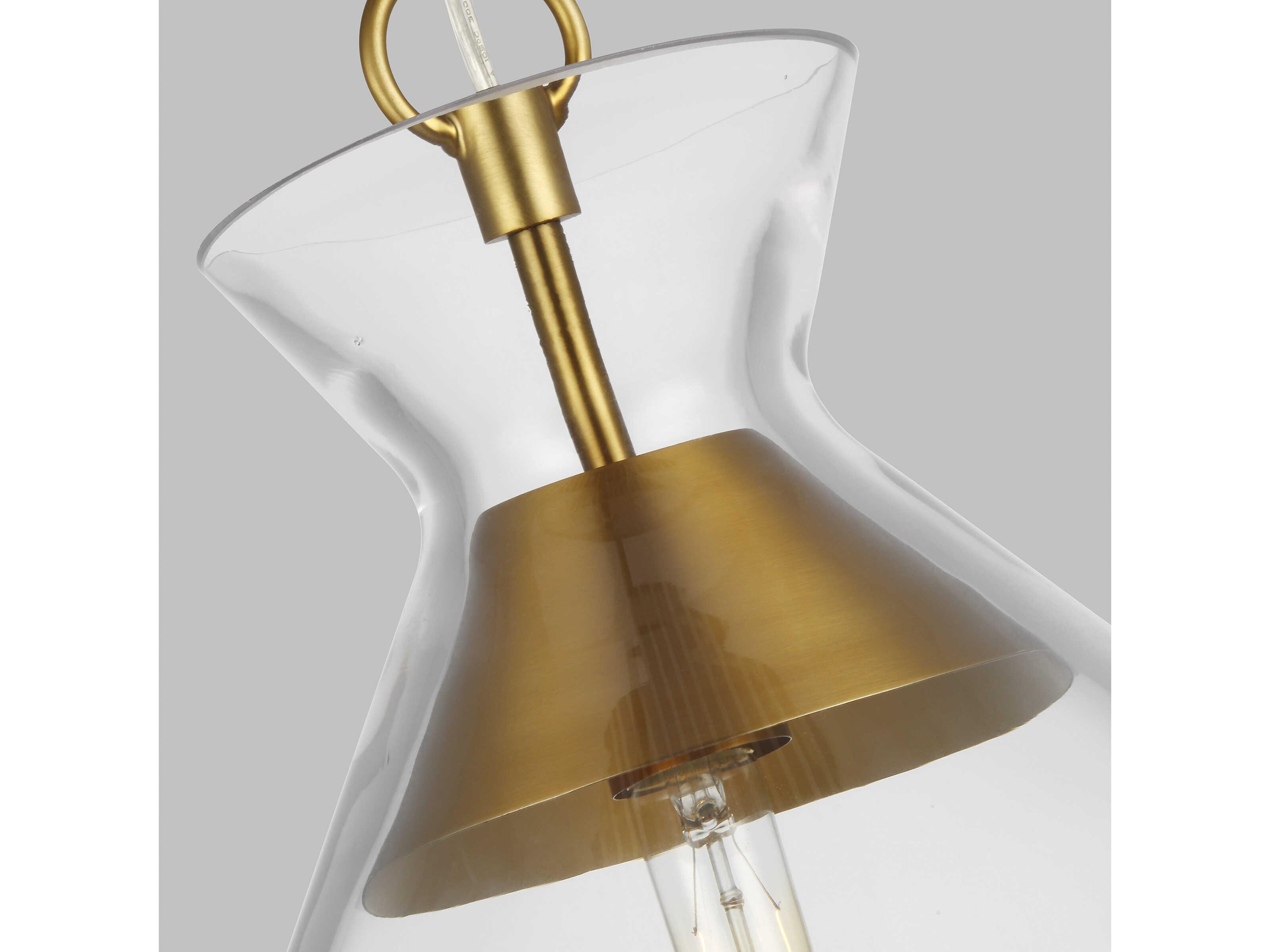 Visual Comfort Studio Atlantic 1-Light Burnished Brass Pendant