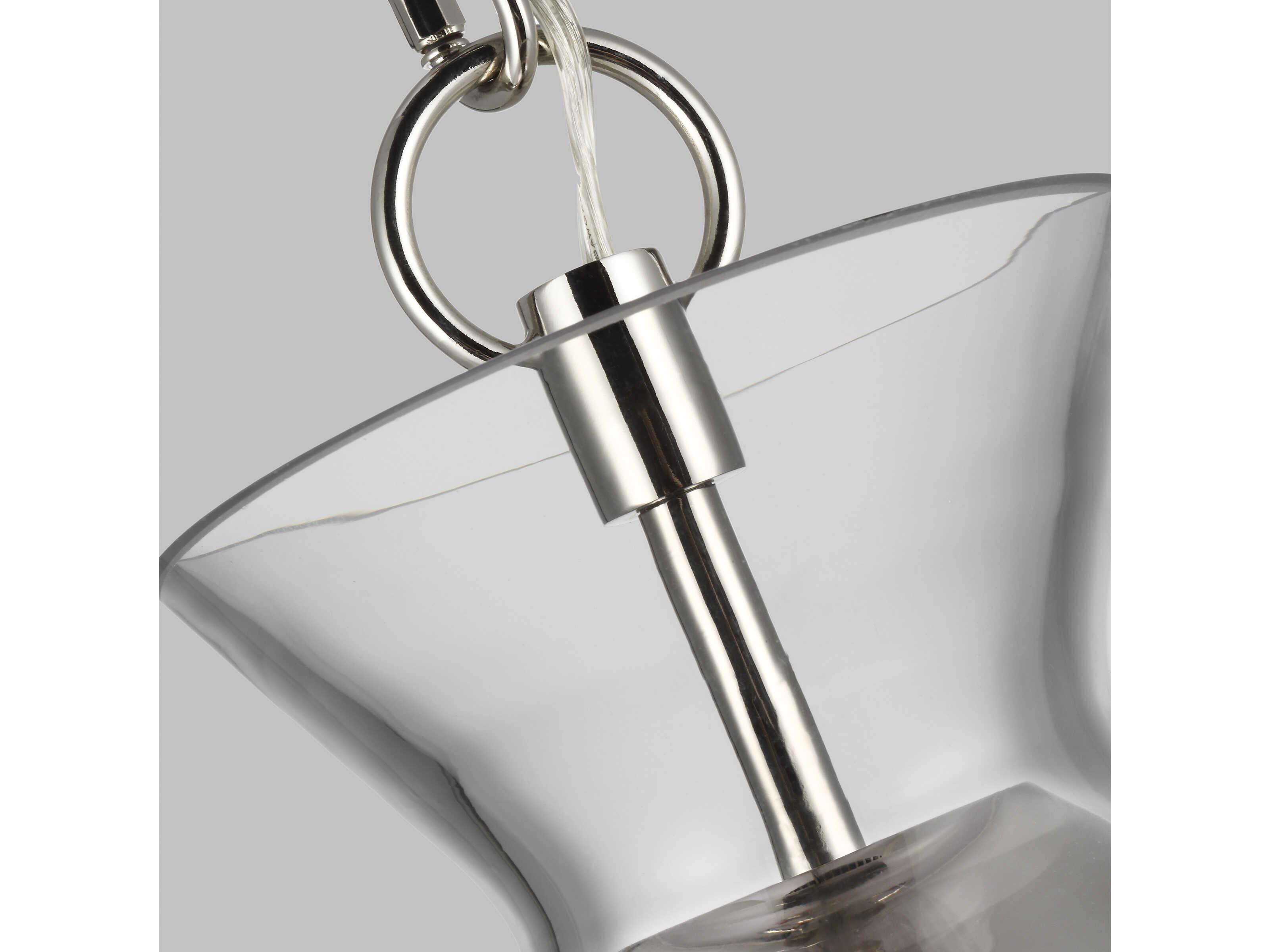 Visual Comfort Studio Atlantic 1-Light Polished Nickel Pendant