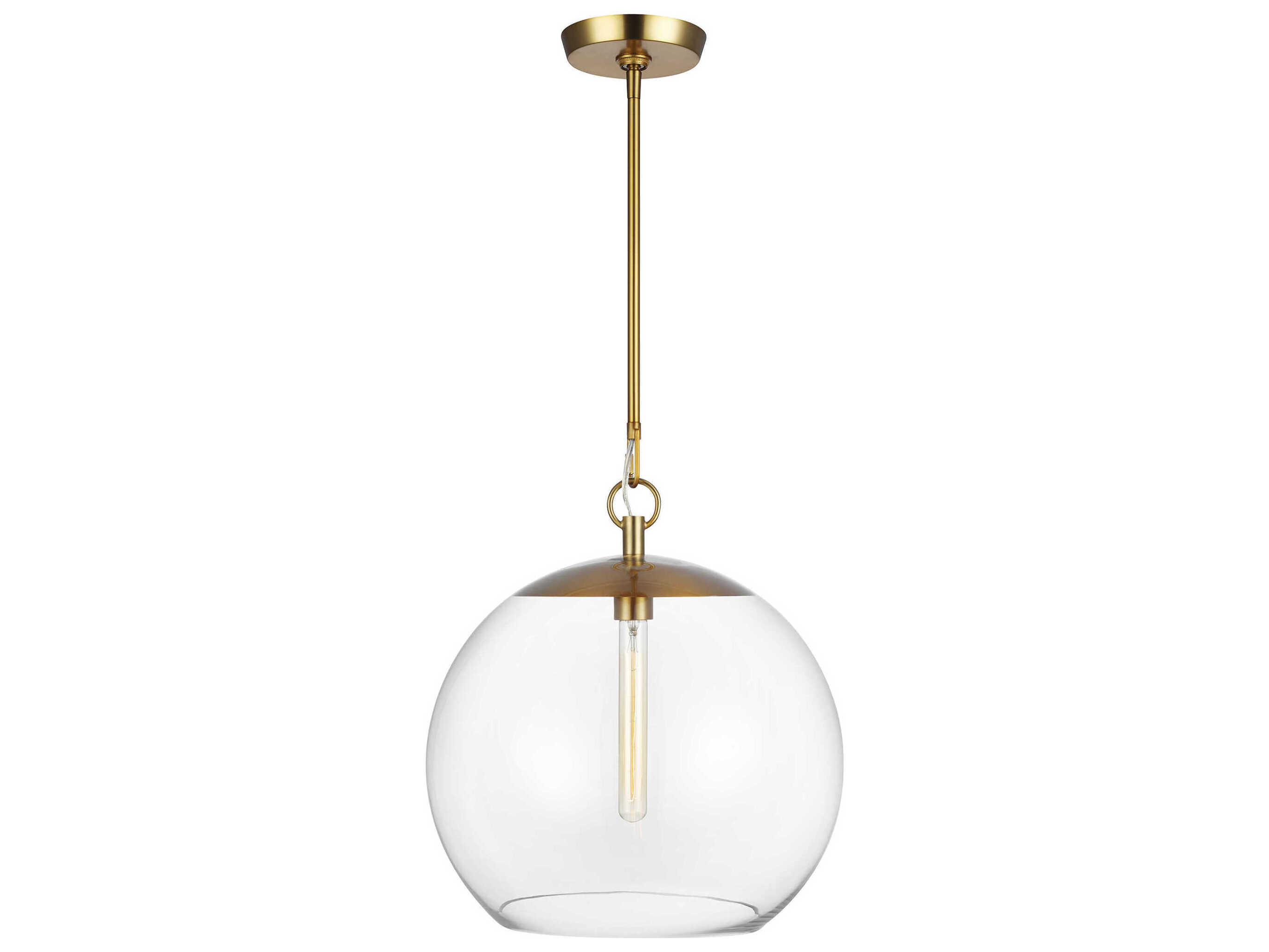 Visual Comfort Studio Atlantic 1-Light Burnished Brass Globe Pendant