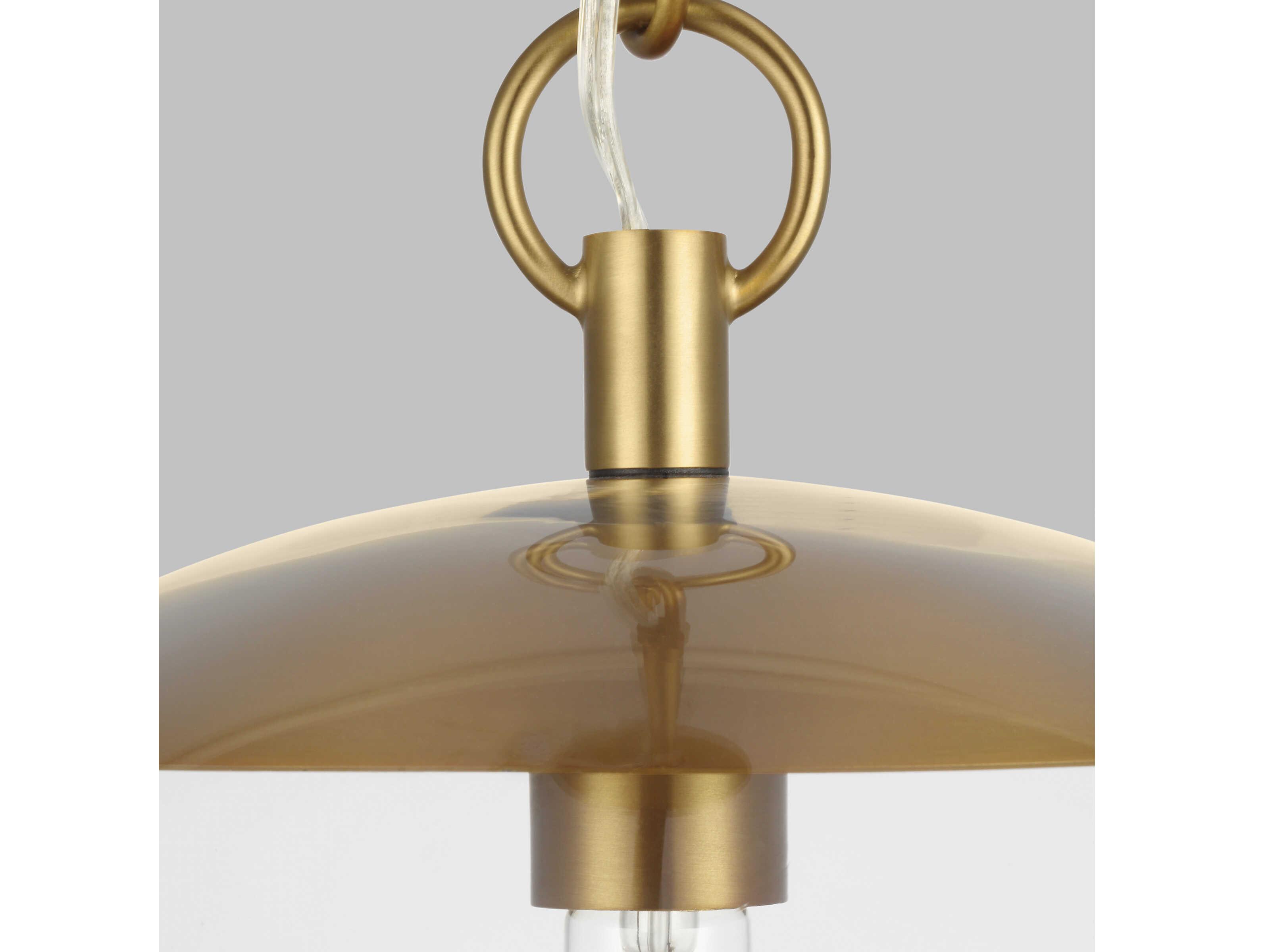 Visual Comfort Studio Atlantic 1-Light Burnished Brass Globe Pendant