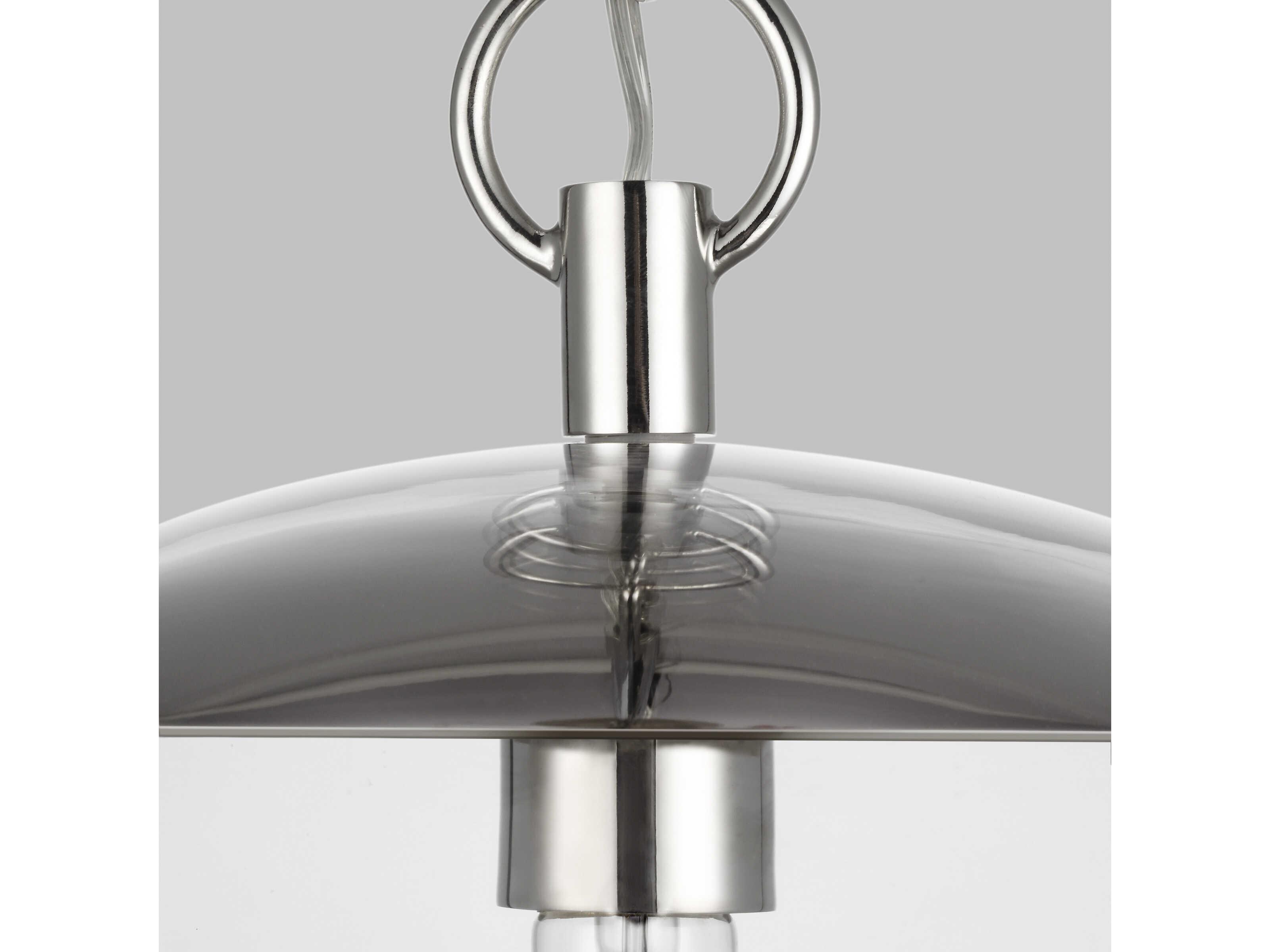 Visual Comfort Studio Atlantic 1-Light Polished Nickel Globe Pendant