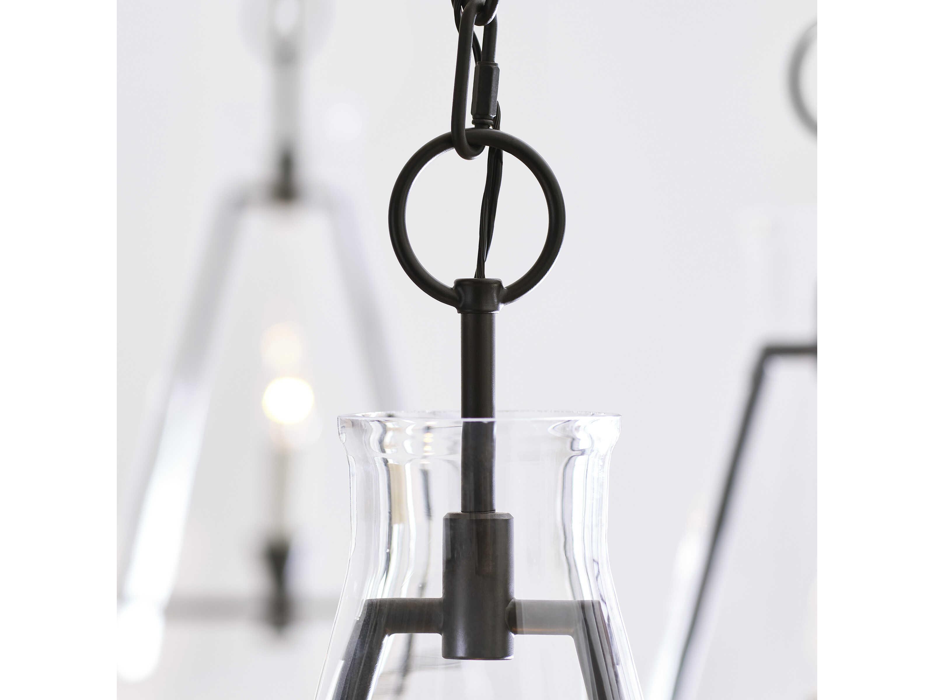 Visual Comfort Studio Keystone 1-Light Aged Iron Black Mini Pendant