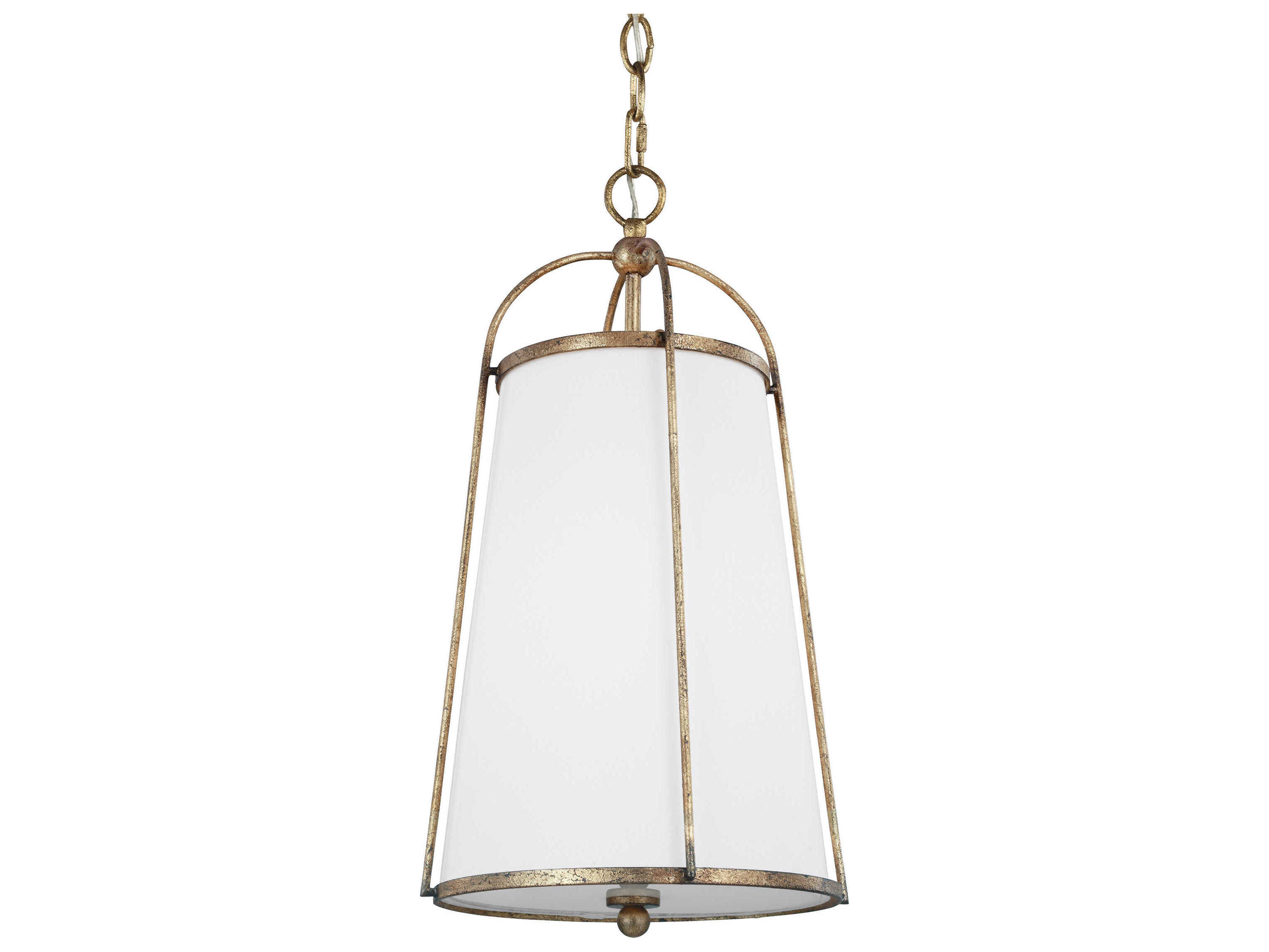 Visual Comfort Studio Stonington 1-Light Antique Gild Gold Cylinder Pendant