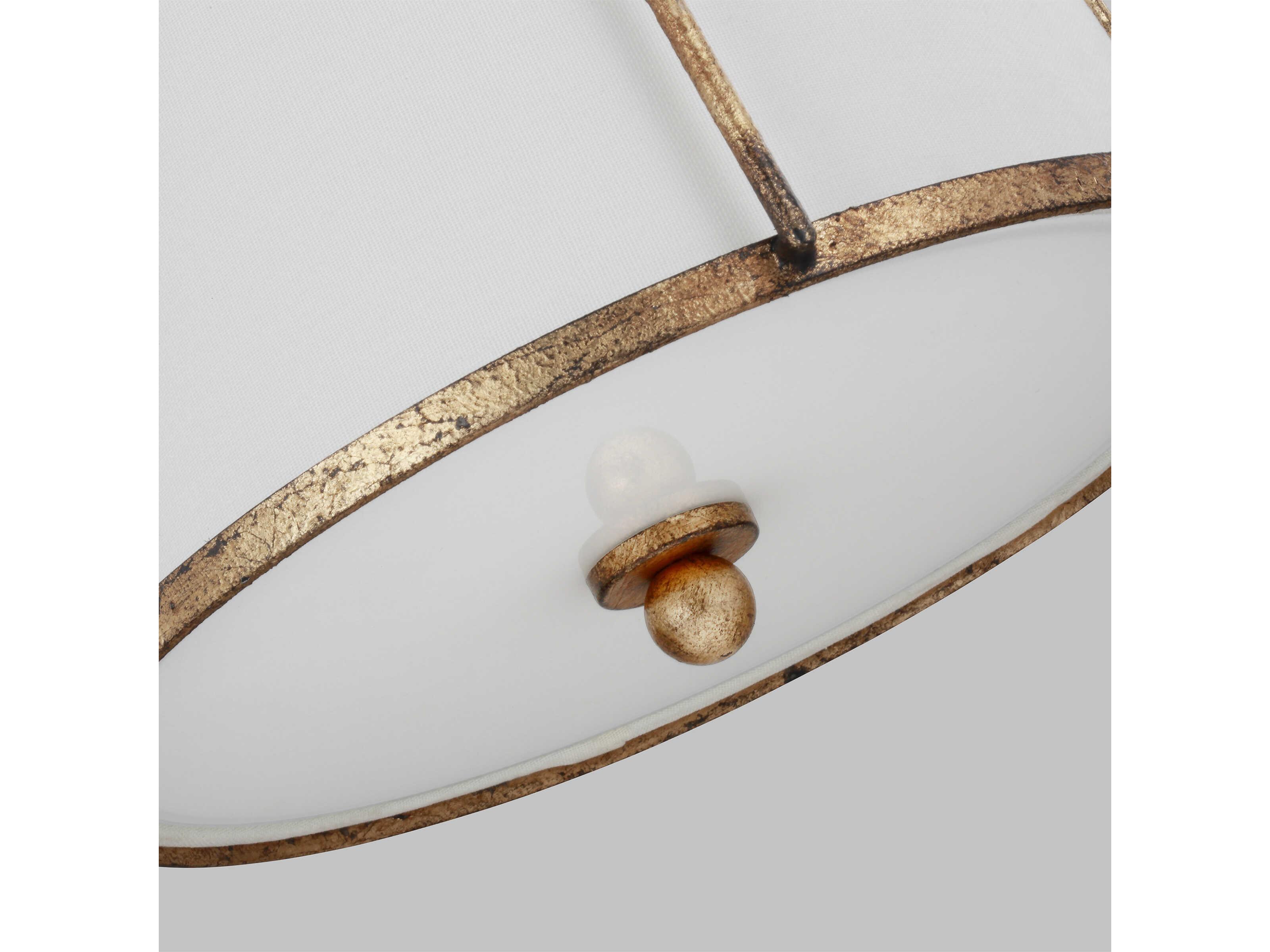 Visual Comfort Studio Stonington 1-Light Antique Gild Gold Cylinder Pendant