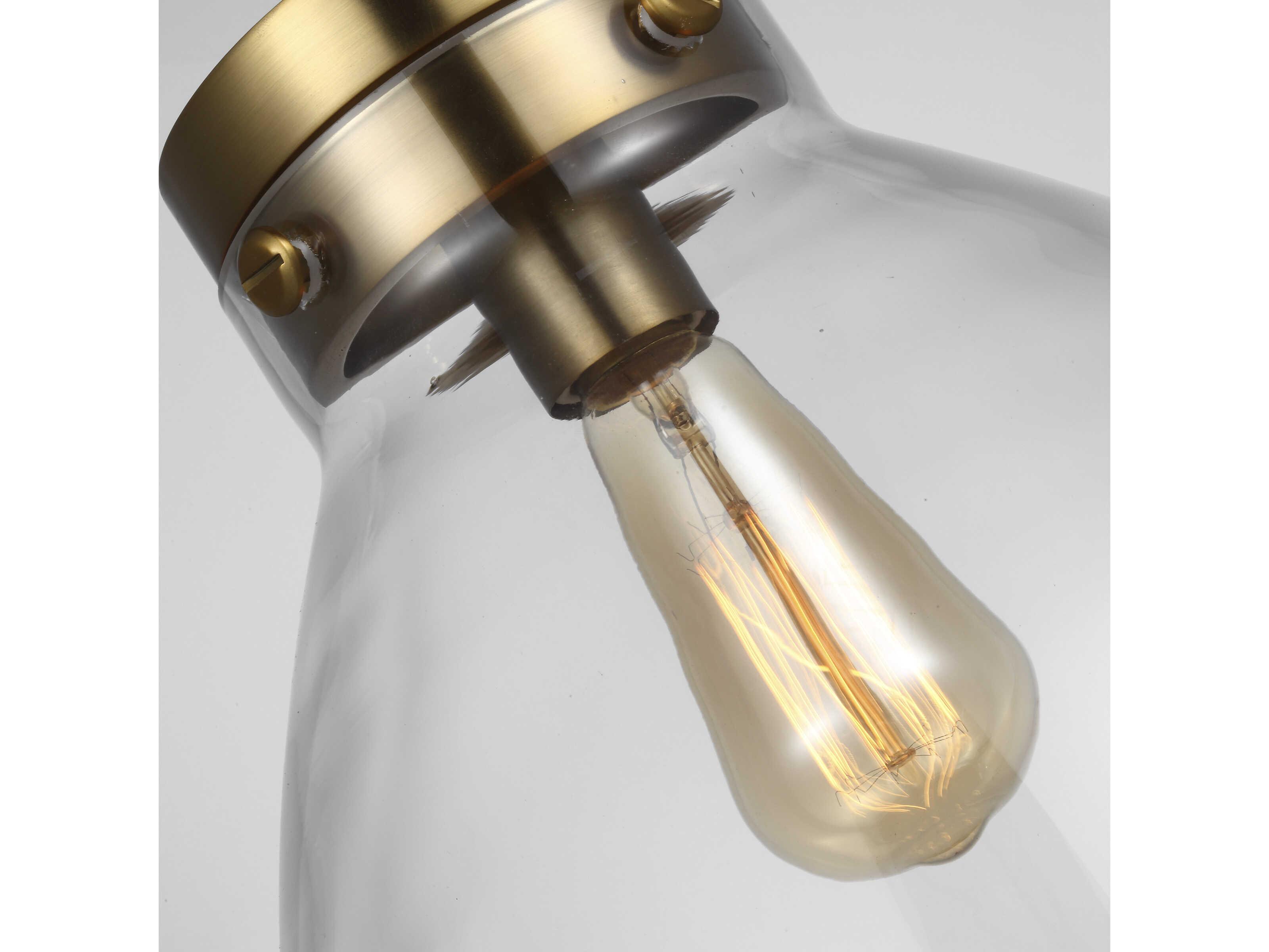 Visual Comfort Studio Garrett 1-Light Burnished Brass Dome Pendant