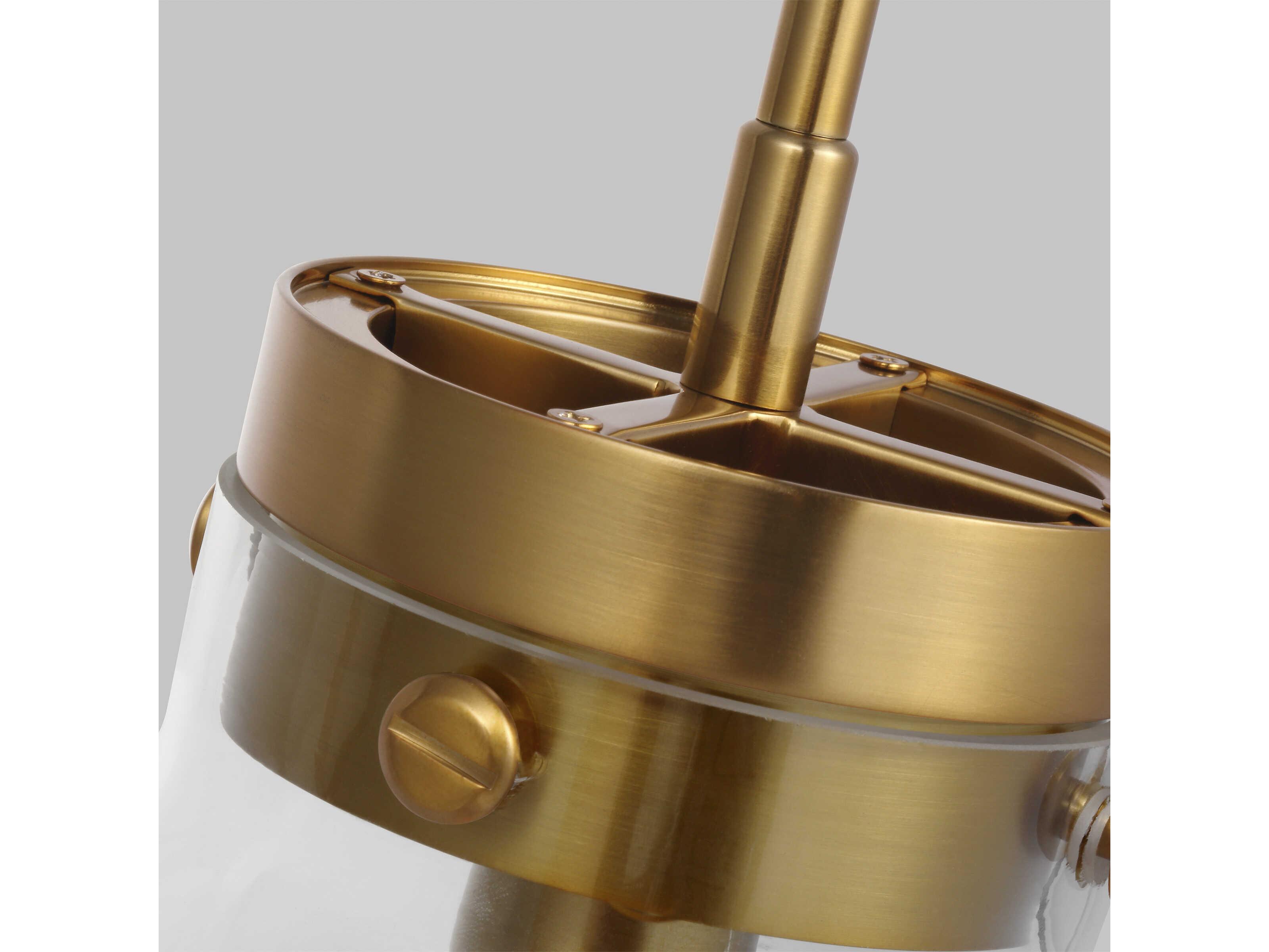 Visual Comfort Studio Garrett 1-Light Burnished Brass Dome Pendant