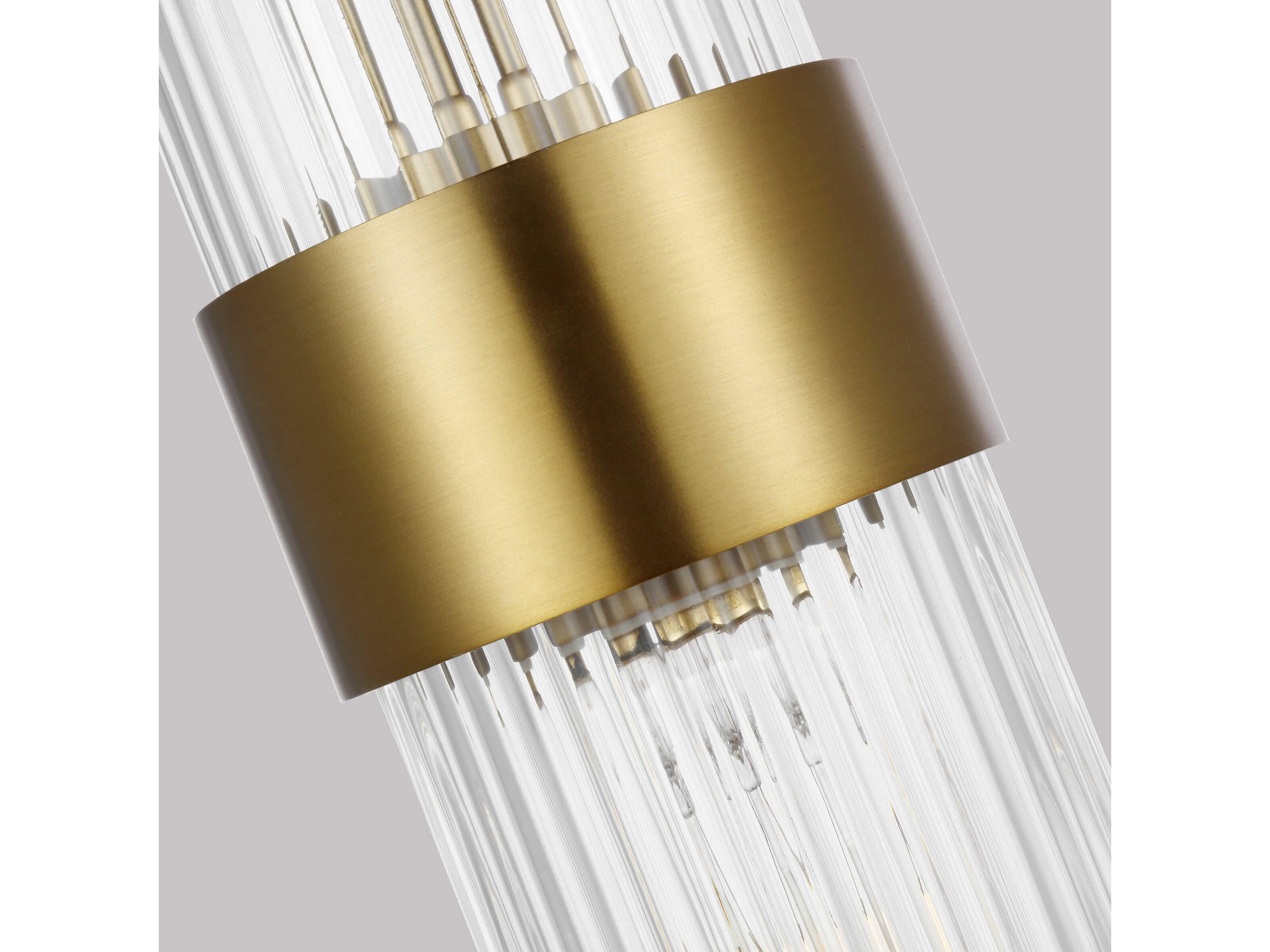 Visual Comfort Studio Geneva 1-Light Burnished Brass Cylinder Mini Pendant