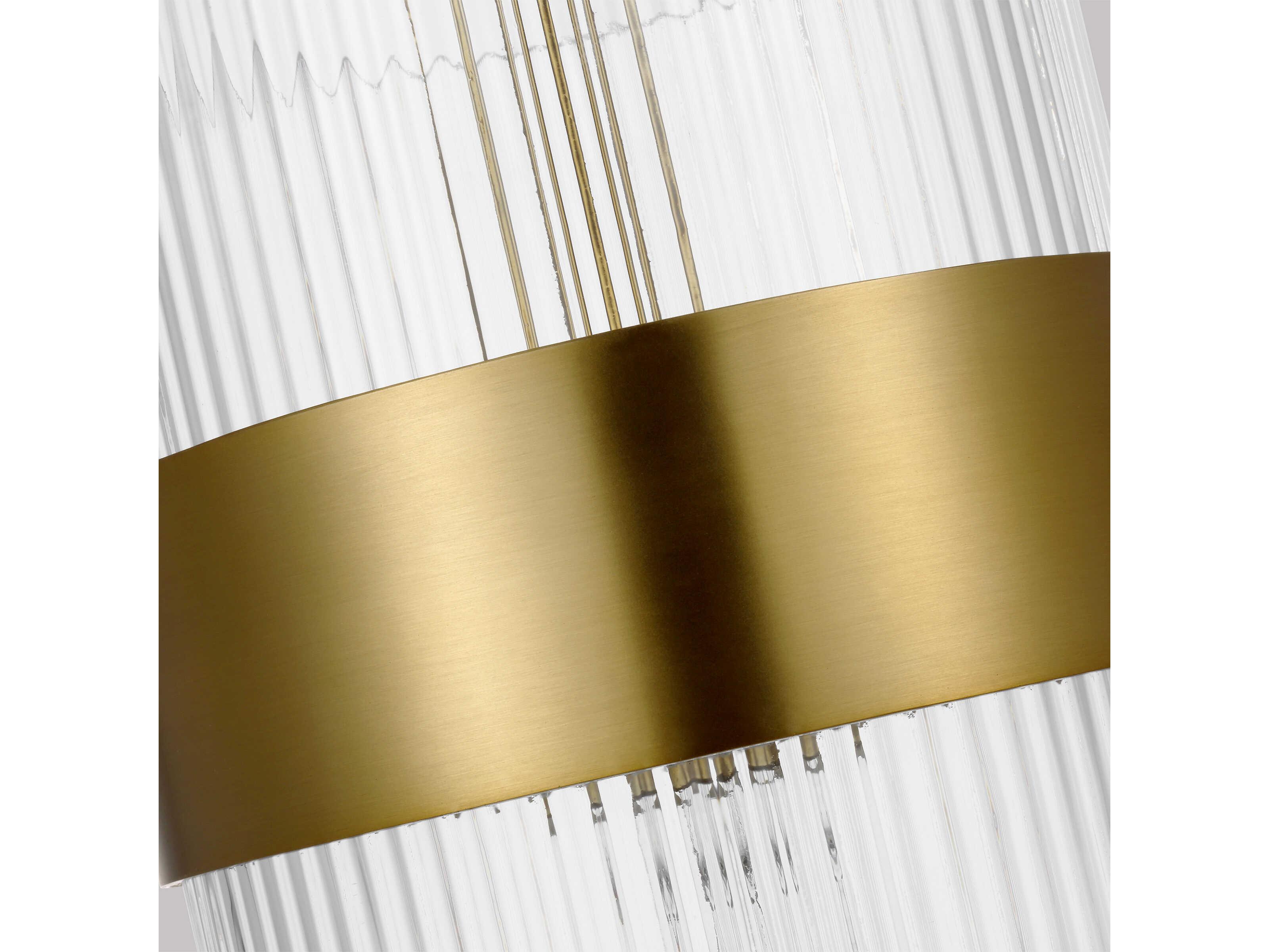 Visual Comfort Studio Geneva 1-Light Burnished Brass Cylinder Mini Pendant