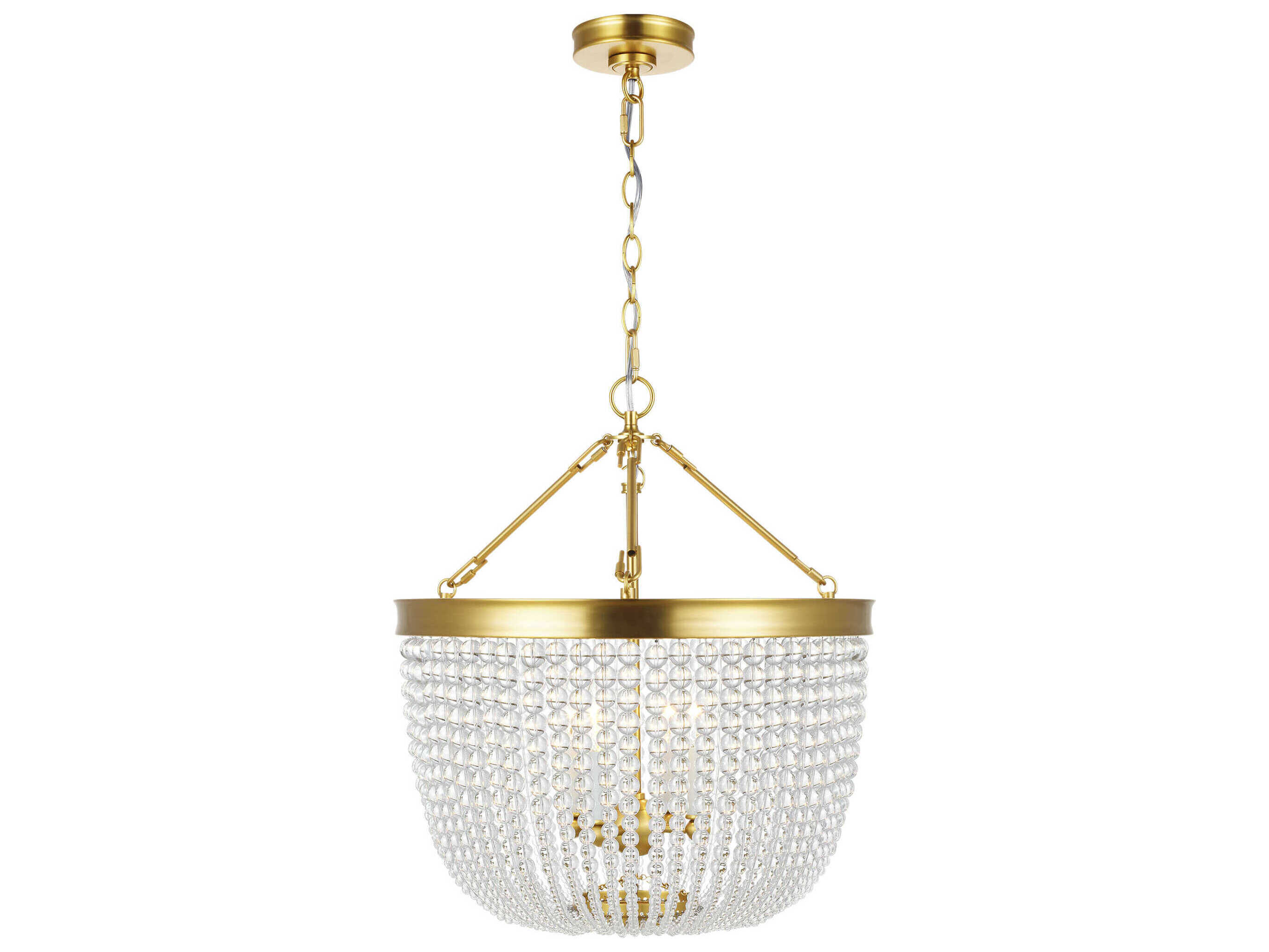 Visual Comfort Studio Summerhill 4-Light Burnished Brass Pendant