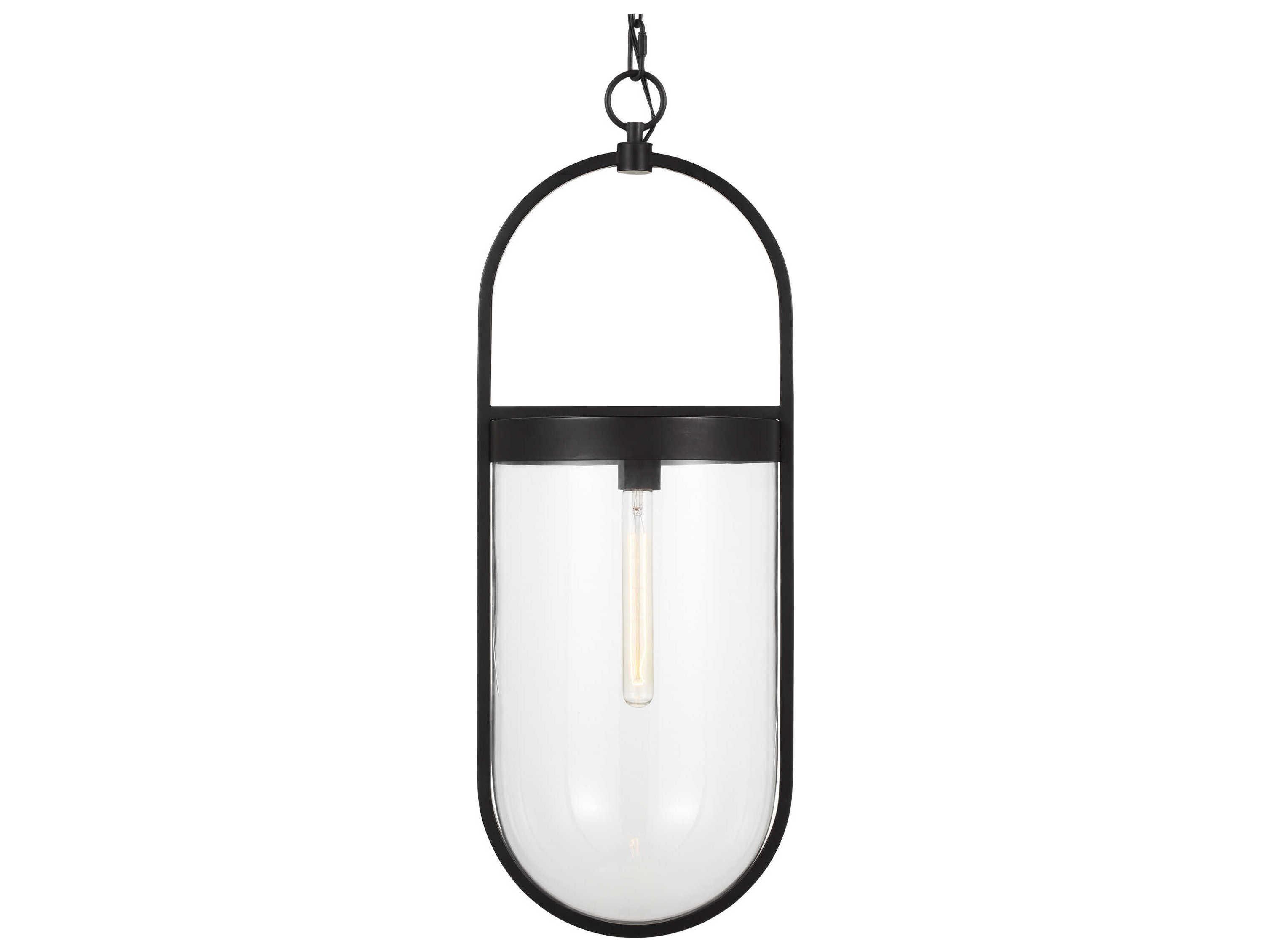 Visual Comfort Studio Blaine 1-Light Aged Iron Black Mini Pendant