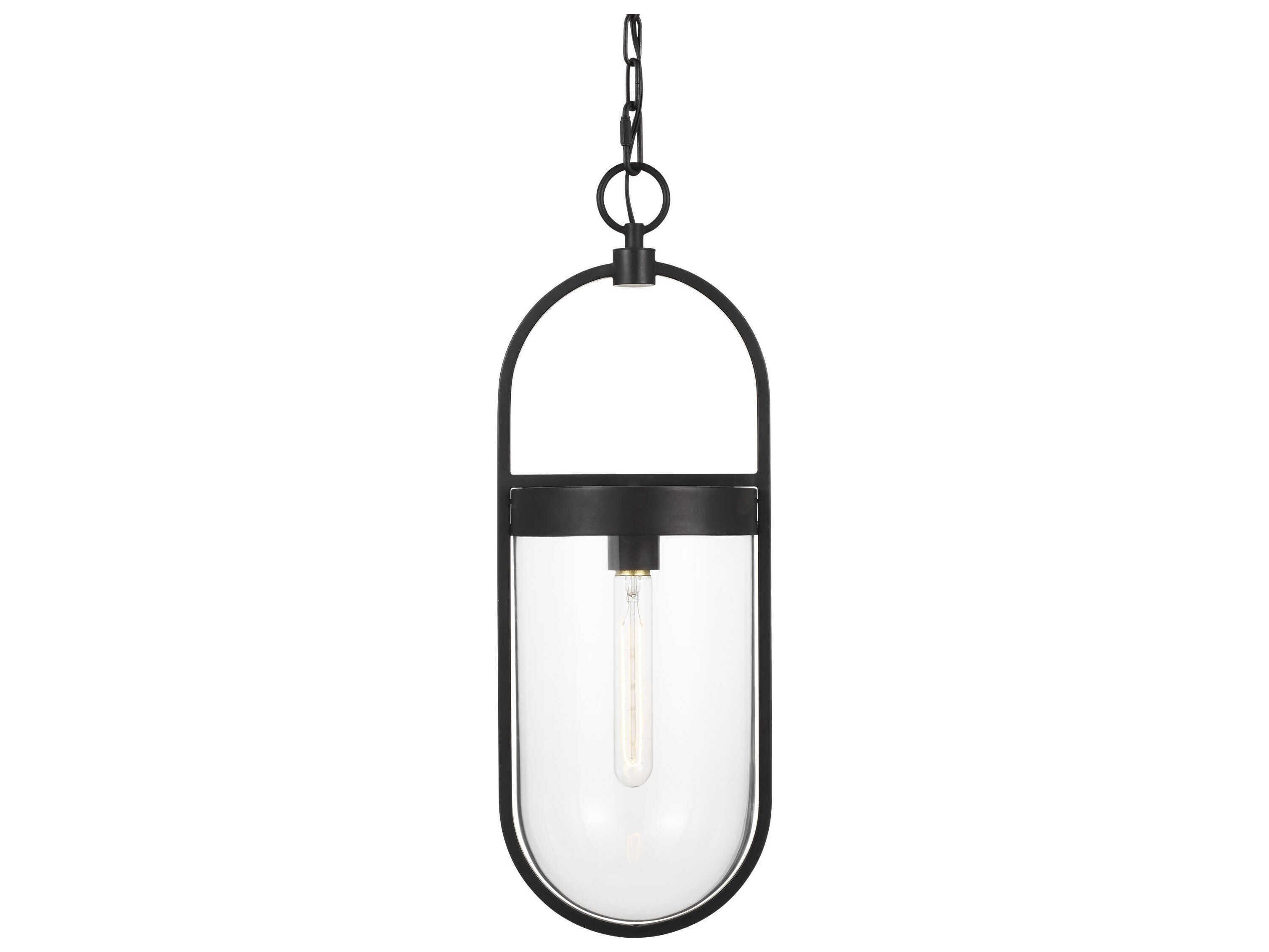 Visual Comfort Studio Blaine 1-Light Aged Iron Black Mini Pendant