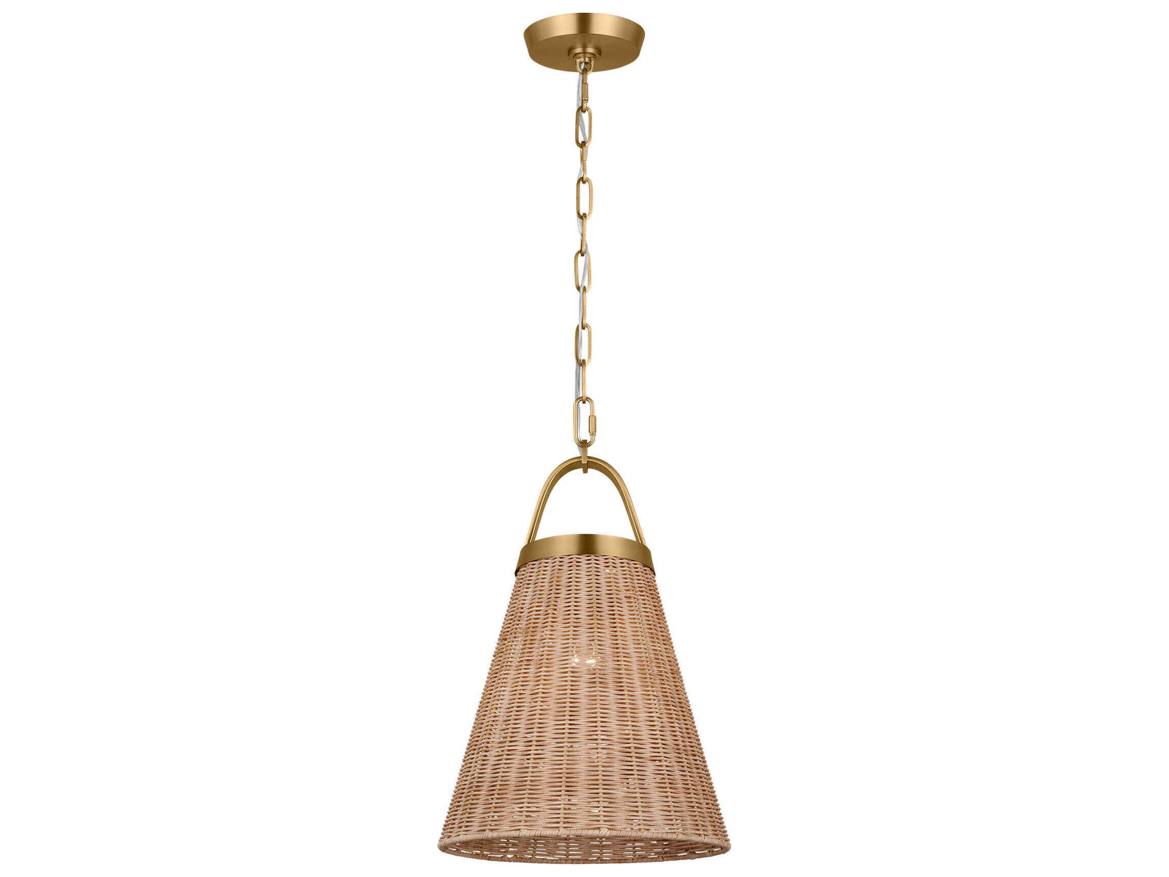 Visual Comfort Studio Whitby 1-Light Burnished Brass Pendant