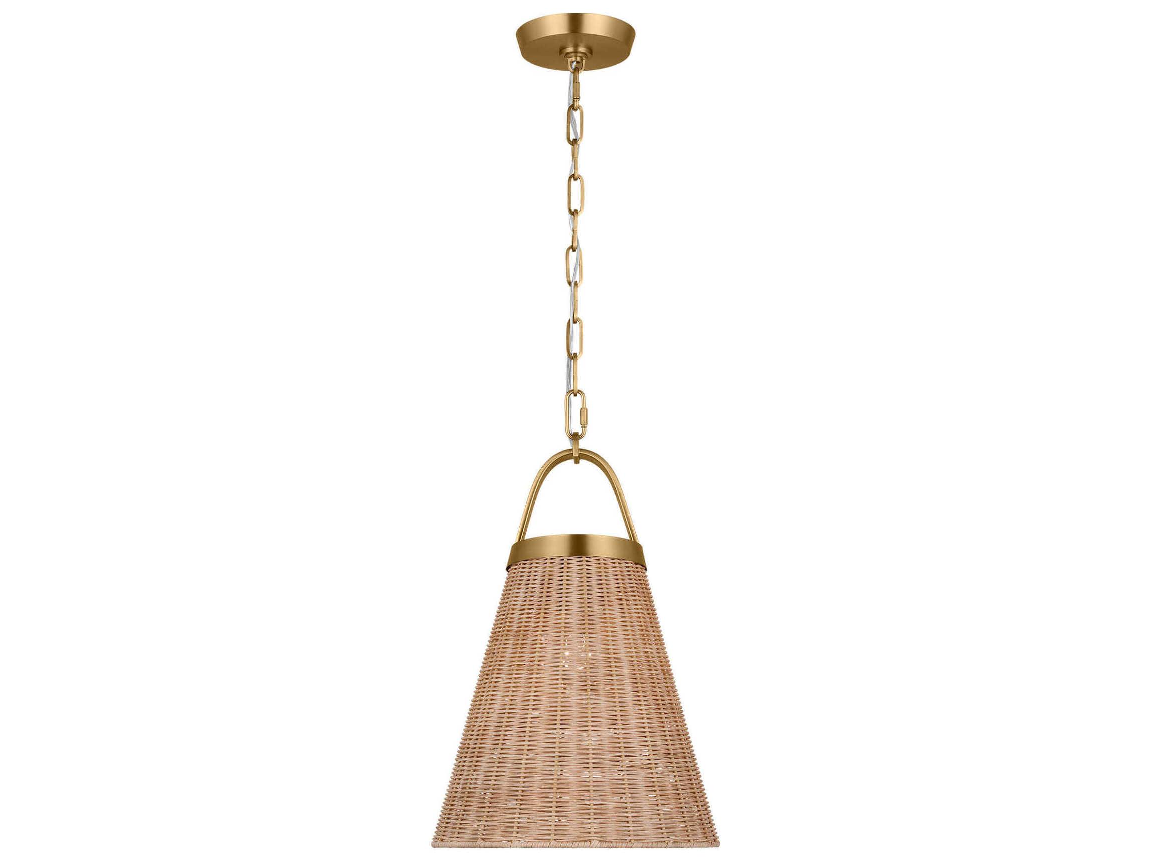 Visual Comfort Studio Whitby 1-Light Burnished Brass Pendant