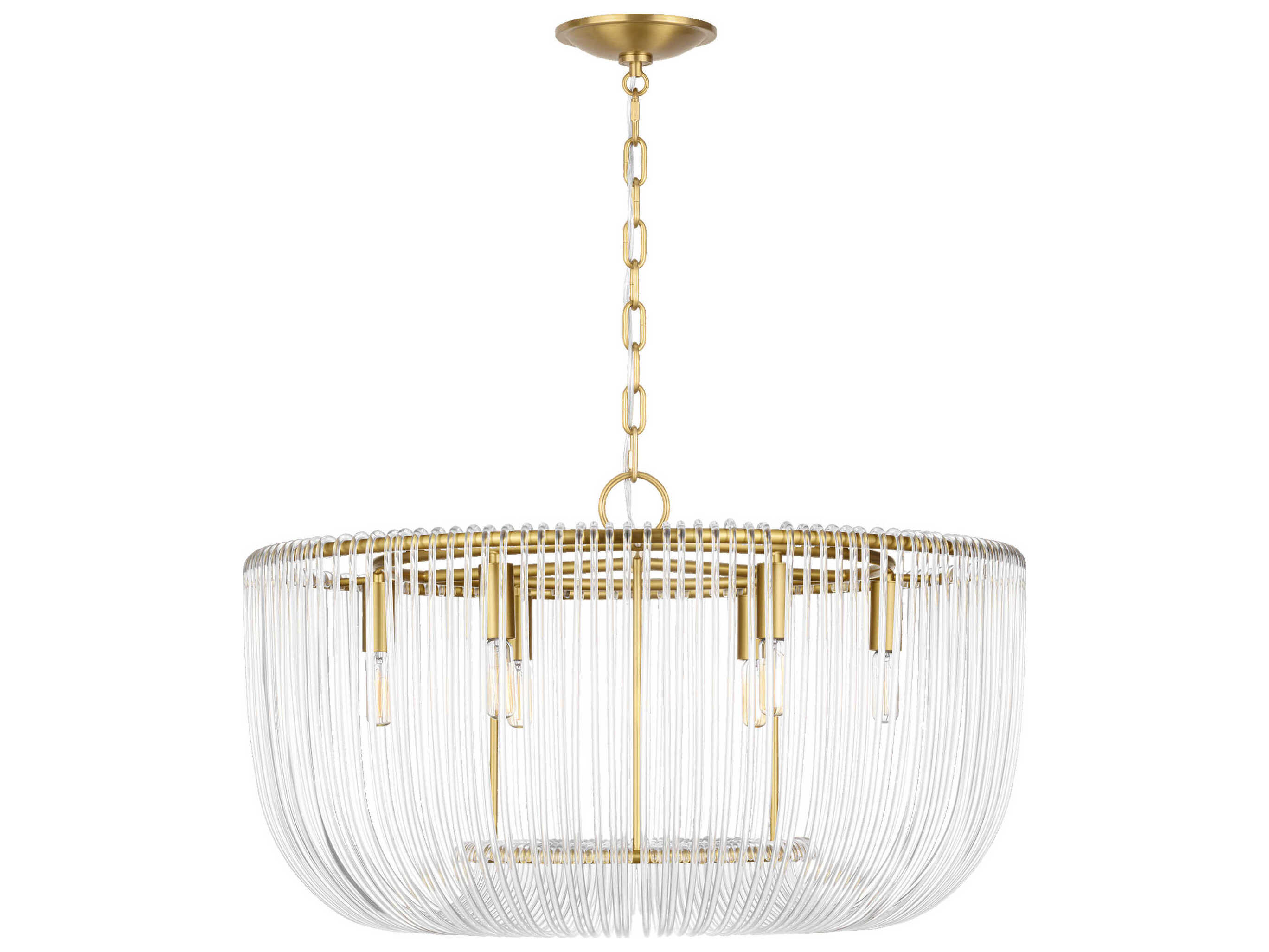 Visual Comfort Studio Pierce 6-Light Burnished Brass Pendant