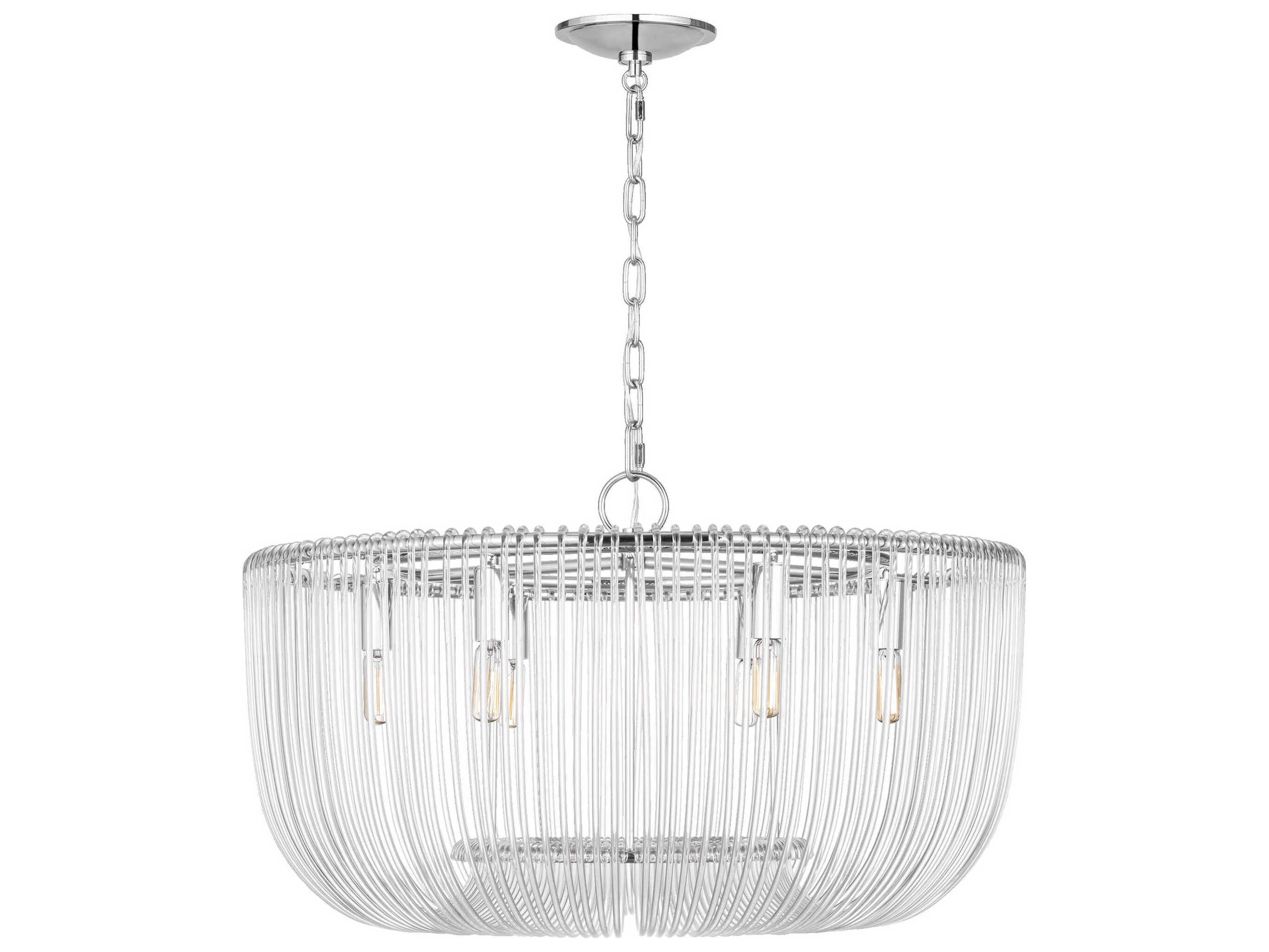Visual Comfort Studio Pierce 6-Light Polished Nickel Pendant