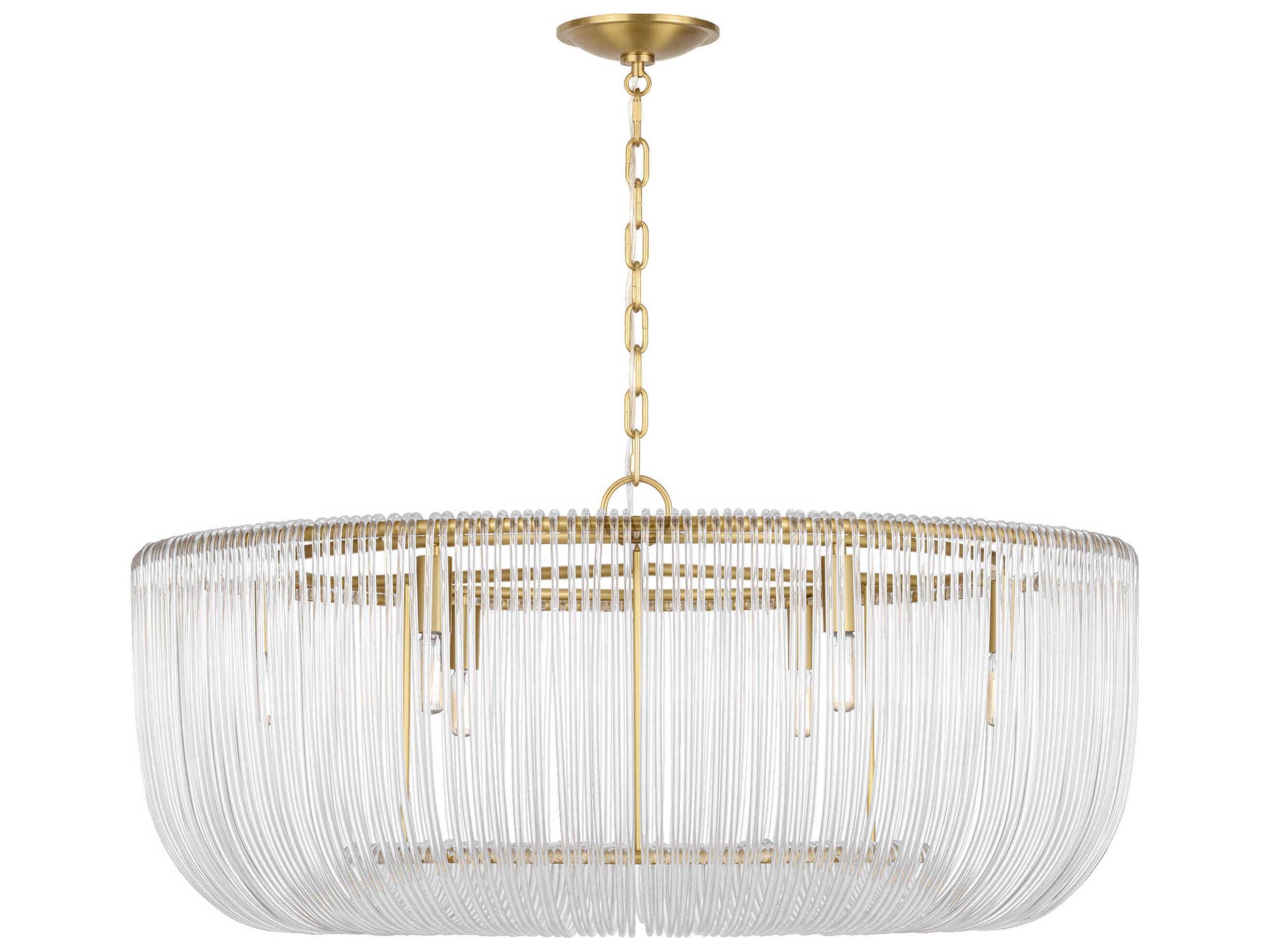 Visual Comfort Studio Pierce 6-Light Burnished Brass Pendant