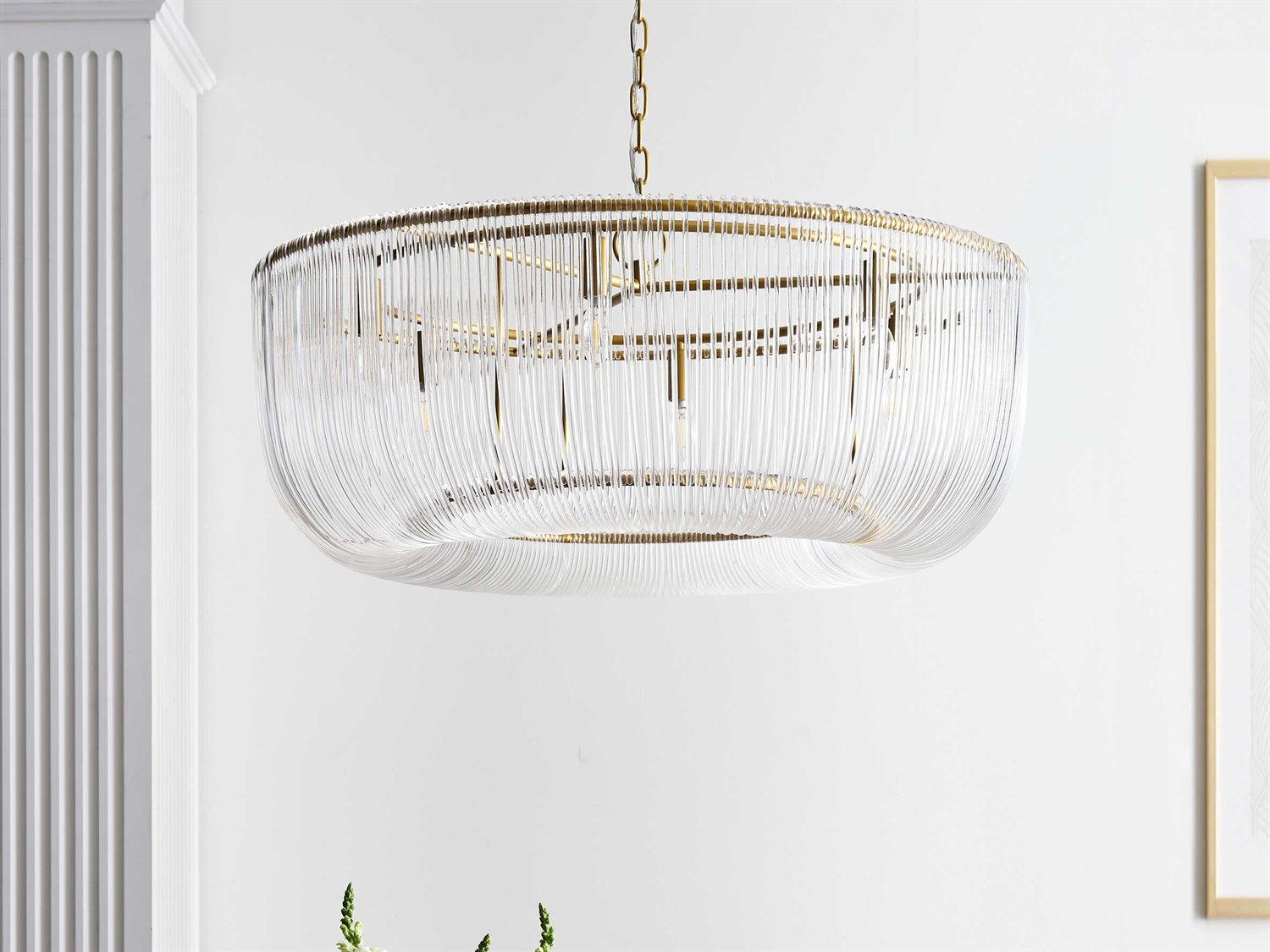 Visual Comfort Studio Pierce 6-Light Burnished Brass Pendant