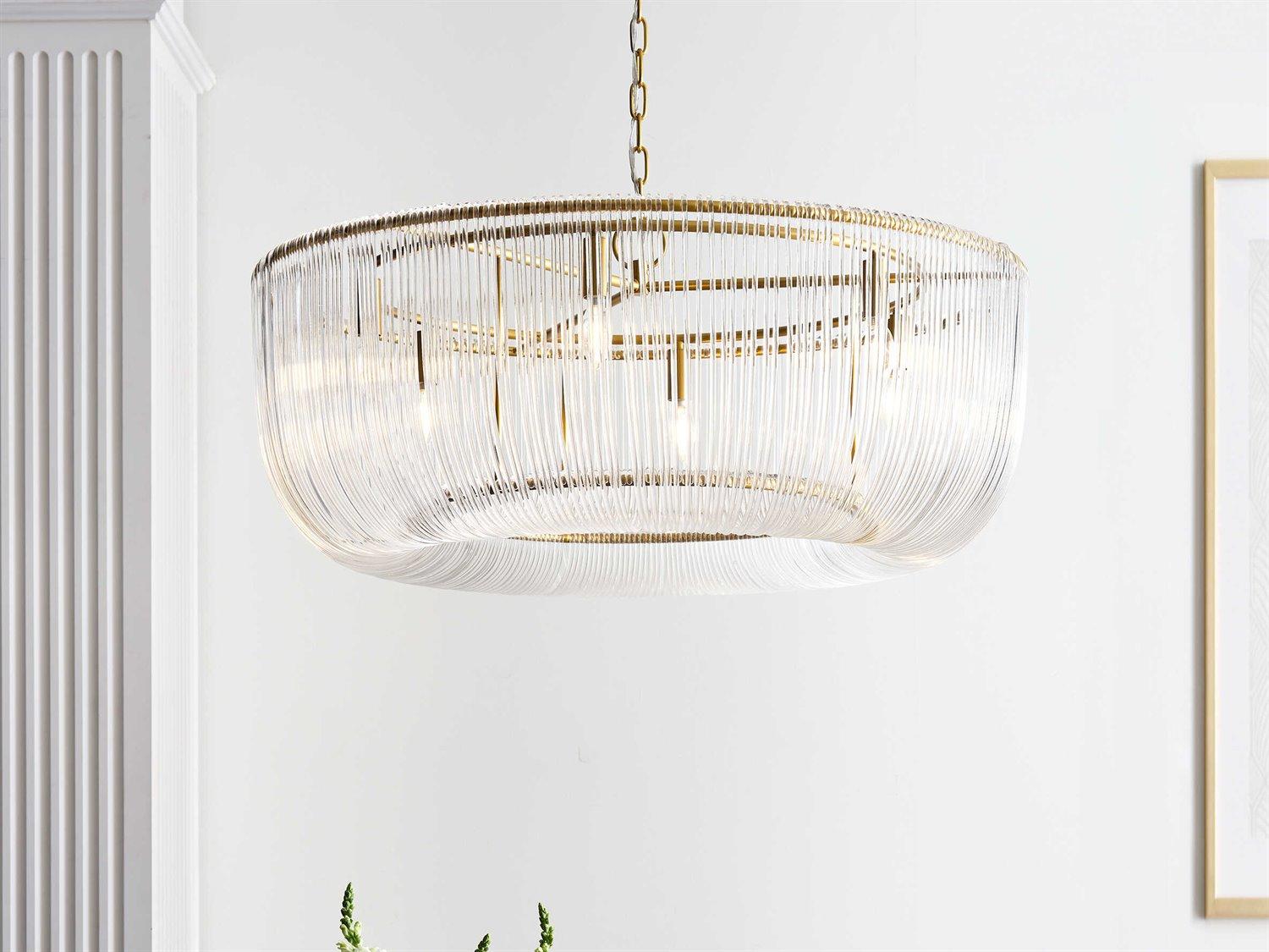 Visual Comfort Studio Pierce 6-Light Burnished Brass Pendant