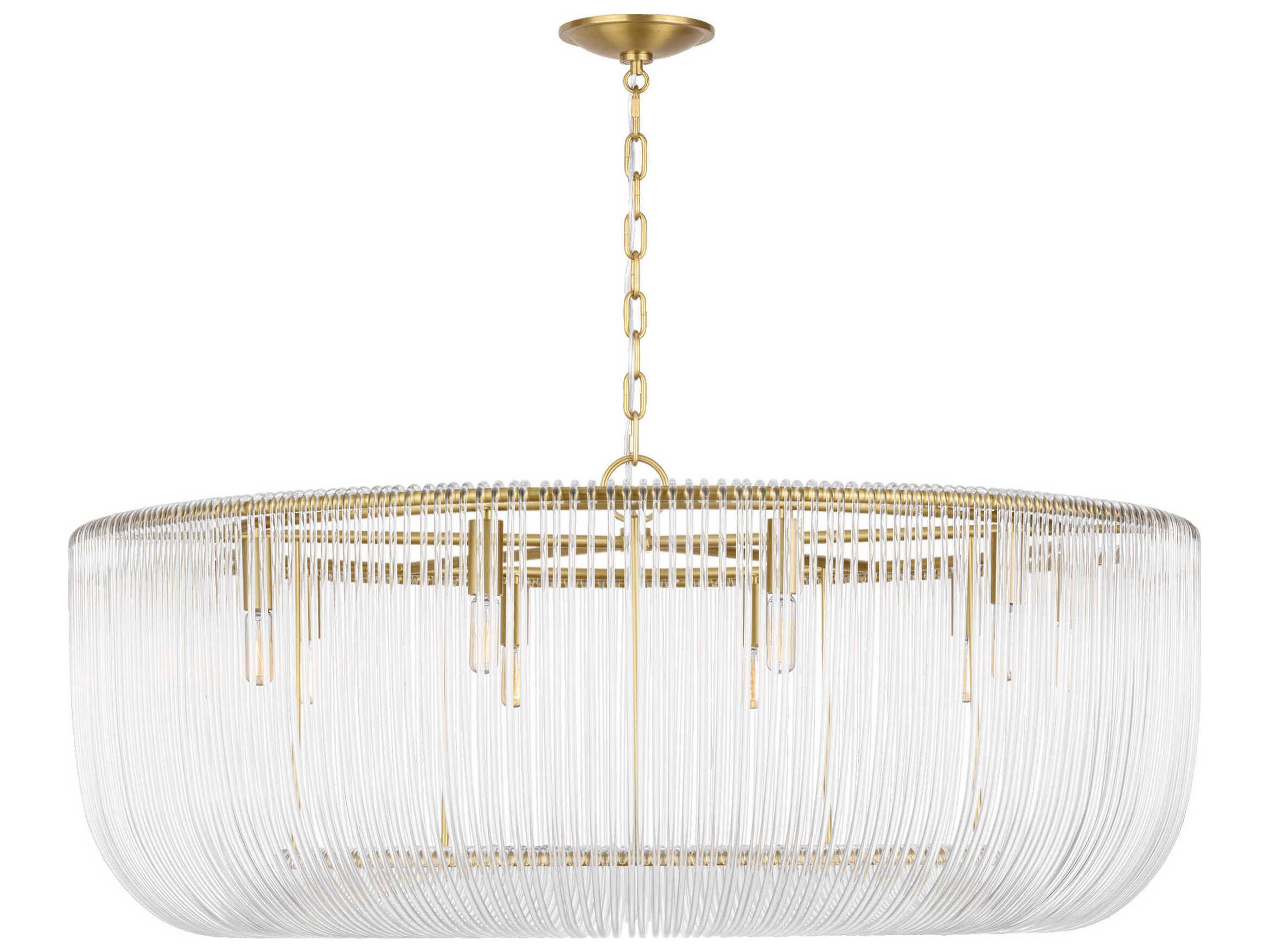 Visual Comfort Studio Pierce 10-Light Burnished Brass Pendant