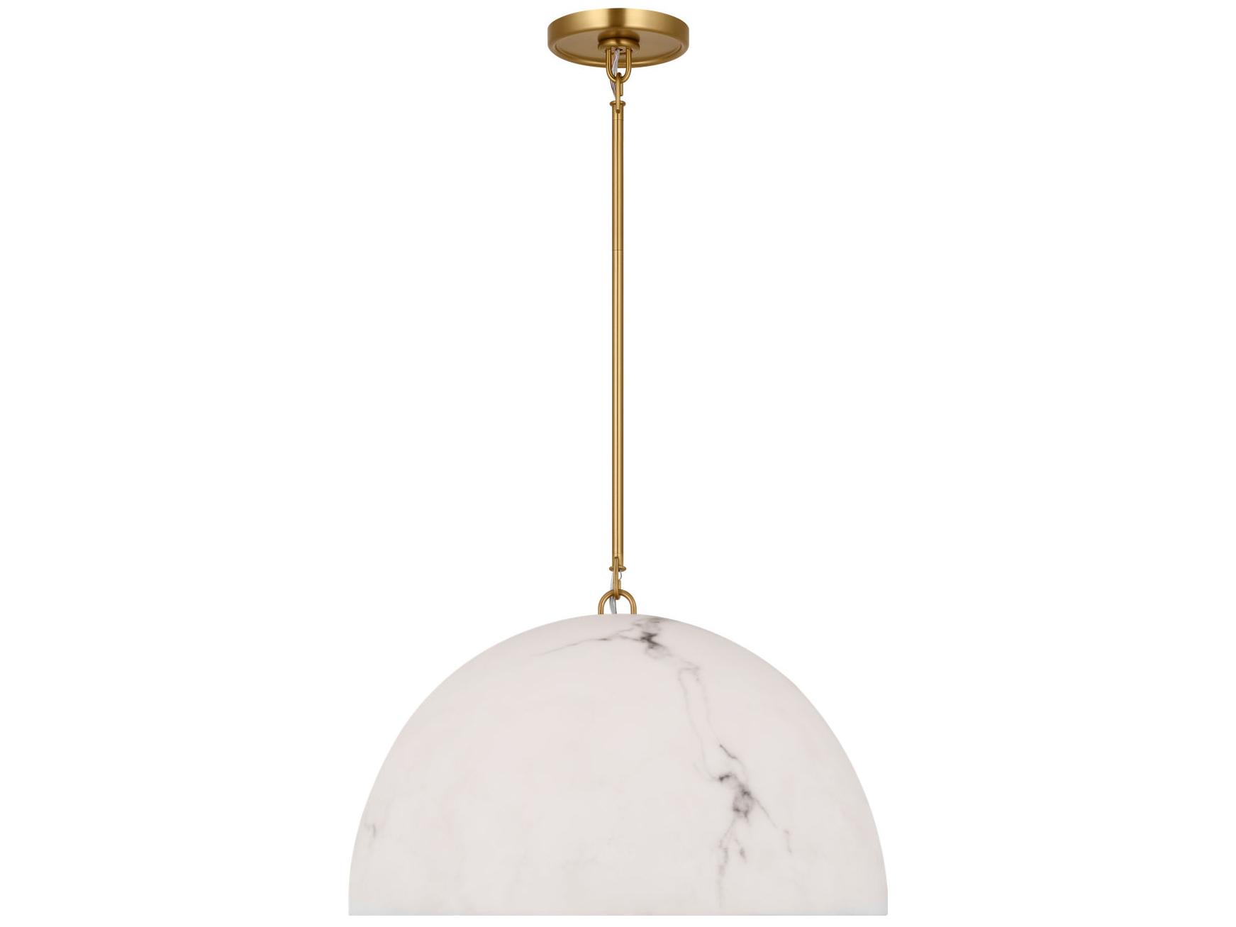 Visual Comfort Studio Savina 1-Light Burnished Brass Dome Pendant
