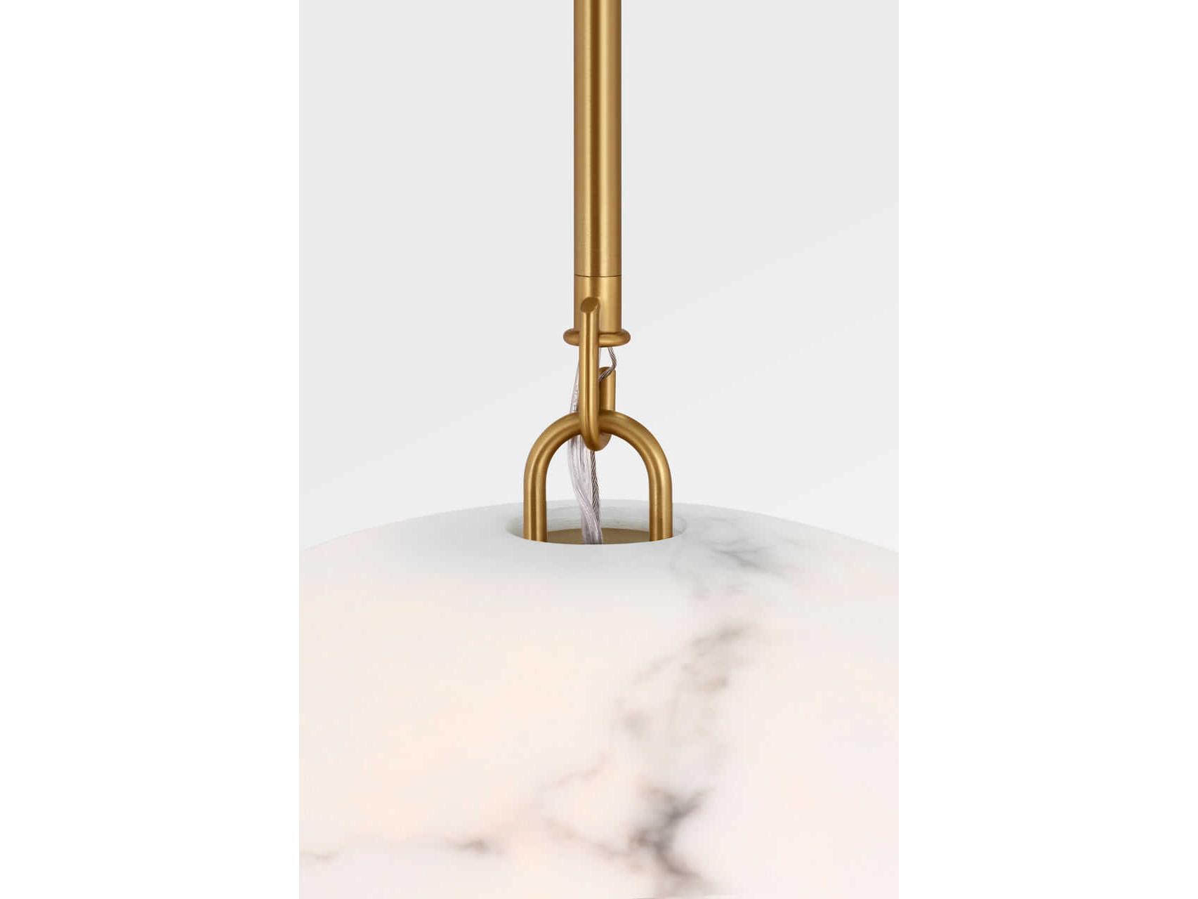 Visual Comfort Studio Savina 1-Light Burnished Brass Dome Pendant