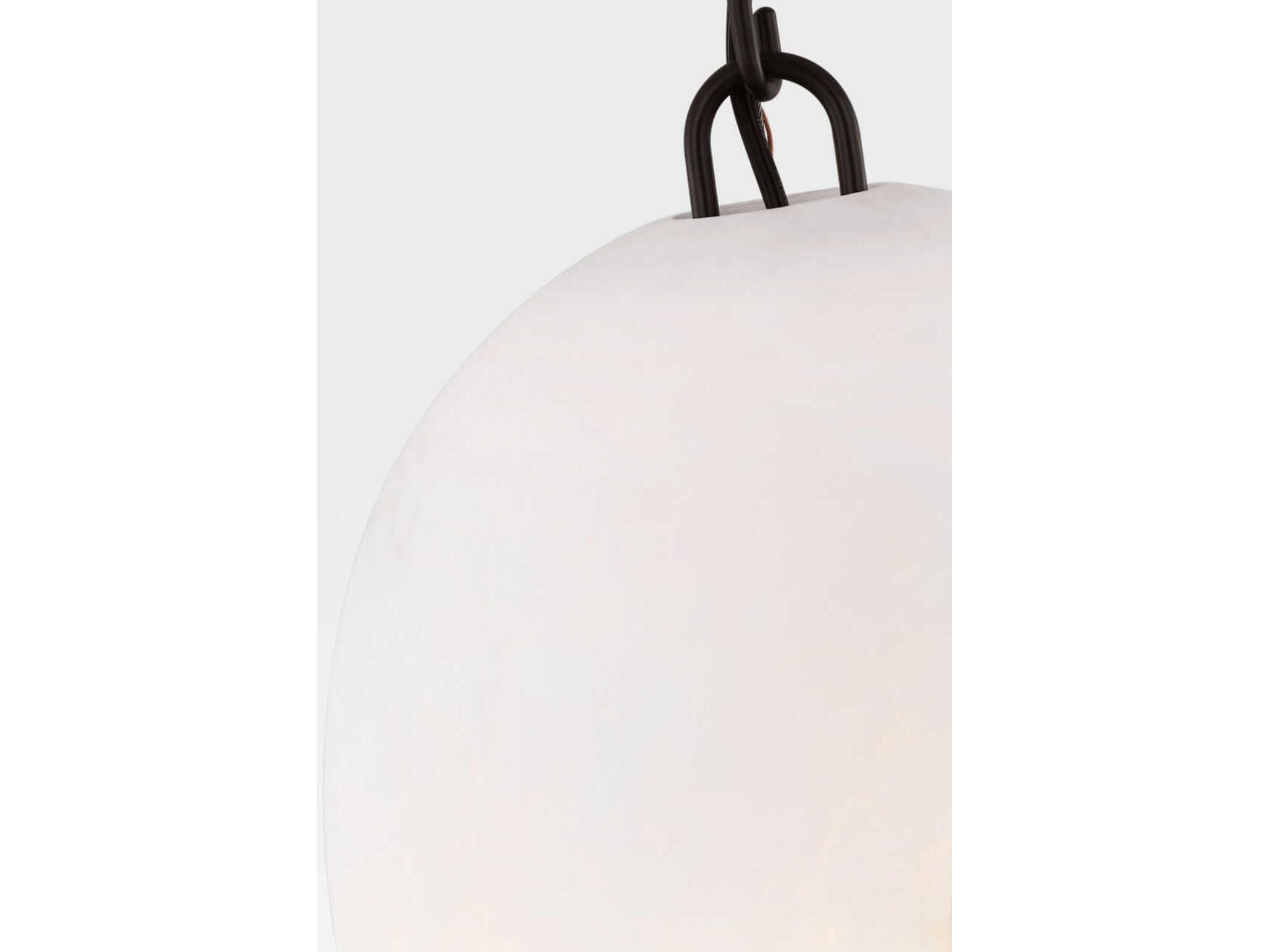 Visual Comfort Studio Savina 1-Light Aged Iron Black Cylinder Mini Pendant
