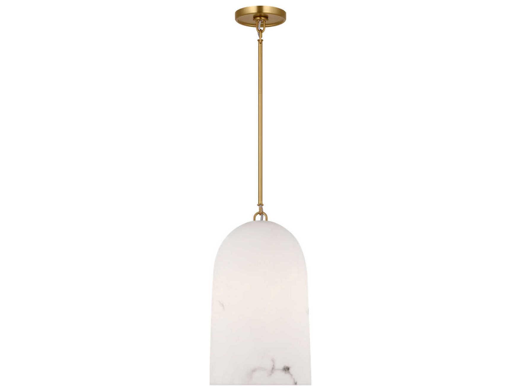 Visual Comfort Studio Savina 1-Light Burnished Brass Cylinder Mini Pendant