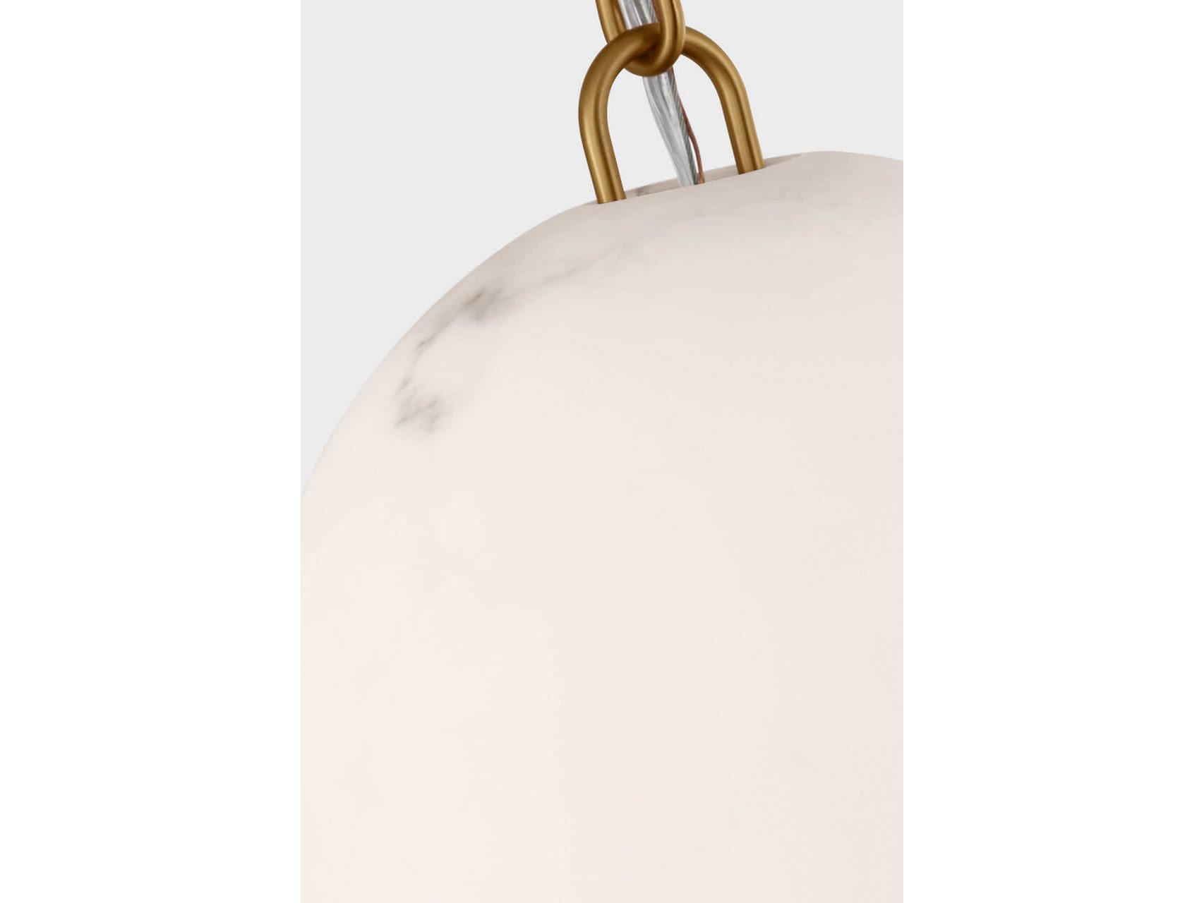 Visual Comfort Studio Savina 1-Light Burnished Brass Cylinder Mini Pendant