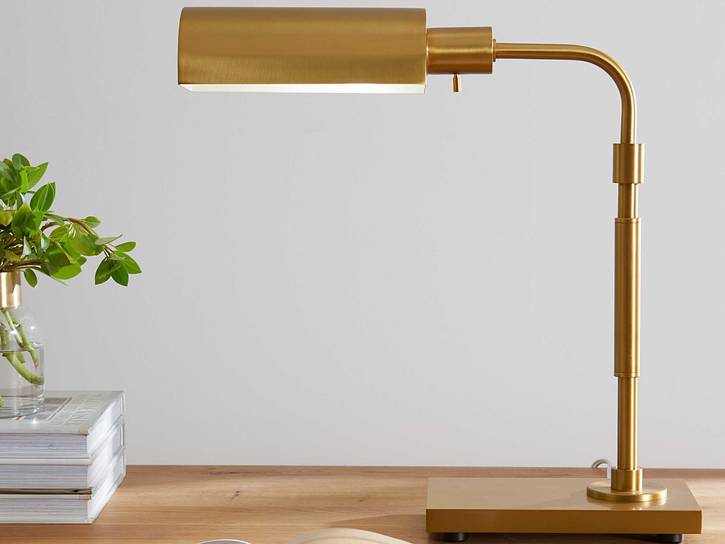 Visual Comfort Studio Kenyon Burnished Brass Steel Desk Lamp