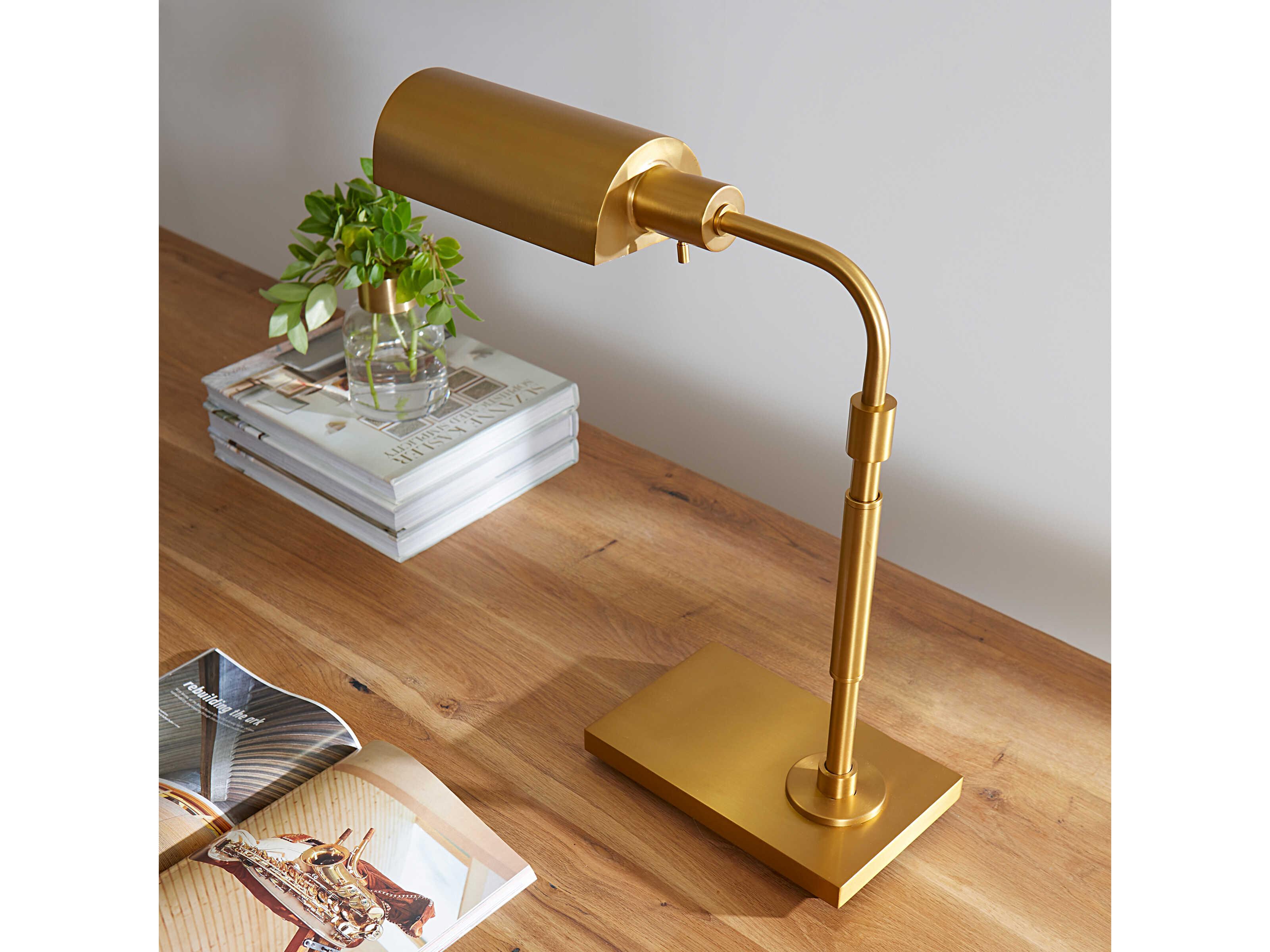 Visual Comfort Studio Kenyon Burnished Brass Steel Desk Lamp